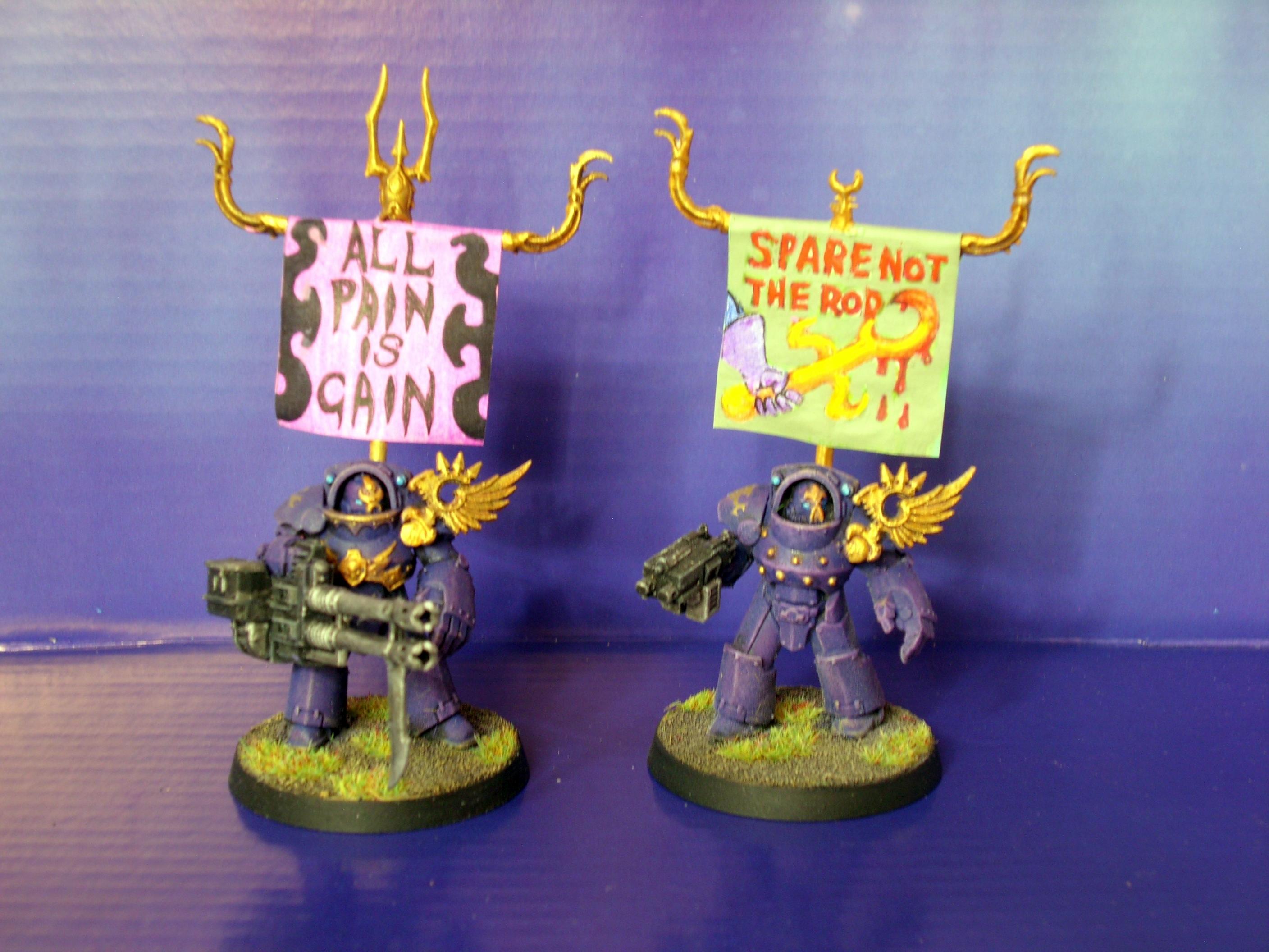 40k Heretic Astartes, Back Banners, Chaos Space Marines, Emperor's Children, Realm Of Chaos, Slaanesh, Slaves To Darkness, Slaves To Pelasure, Tartaros Terminators, Terminator Armor