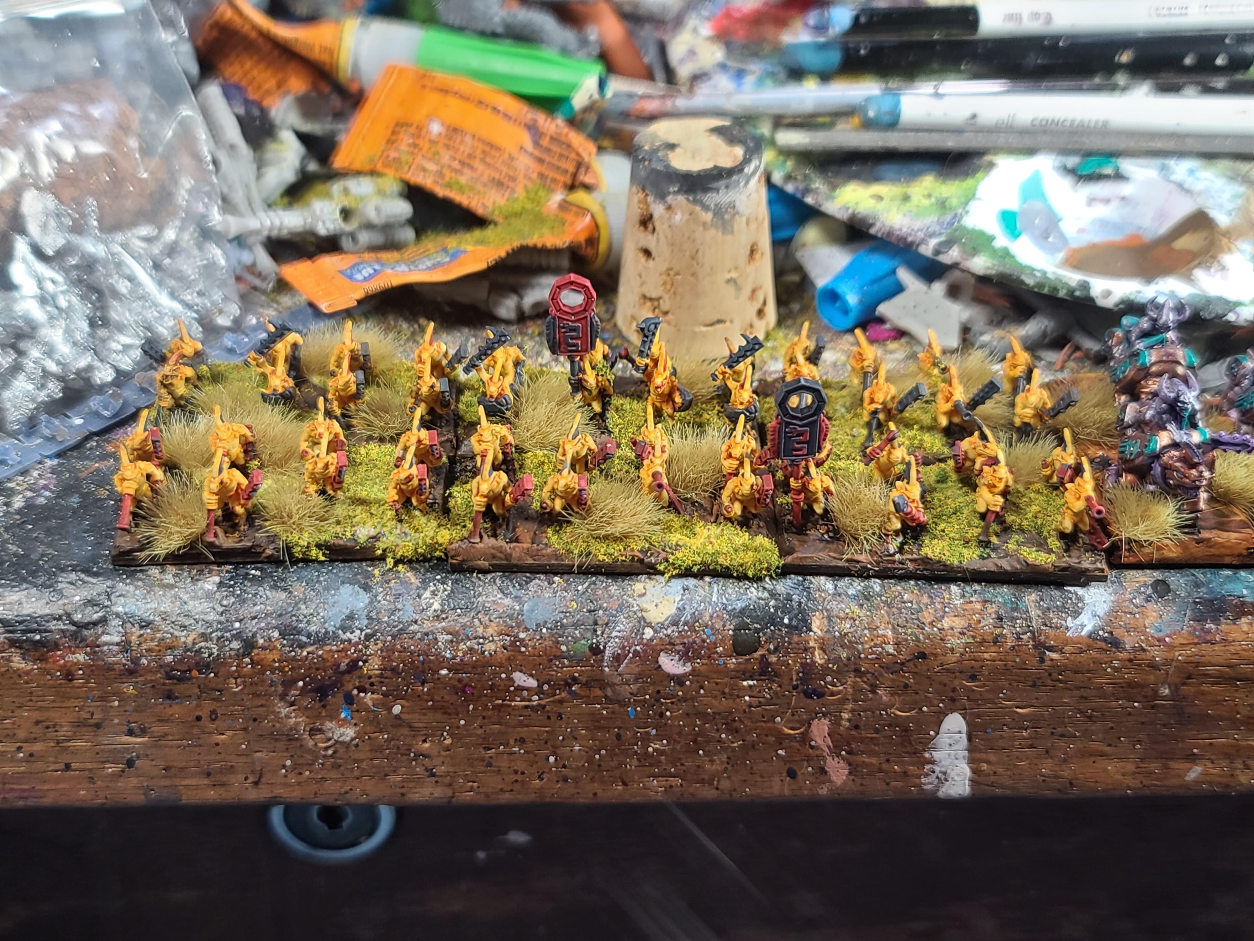 10mm, Forest Dragon Design, Lizardmen, Marvelous Minipaints, Skinks, Warmaster