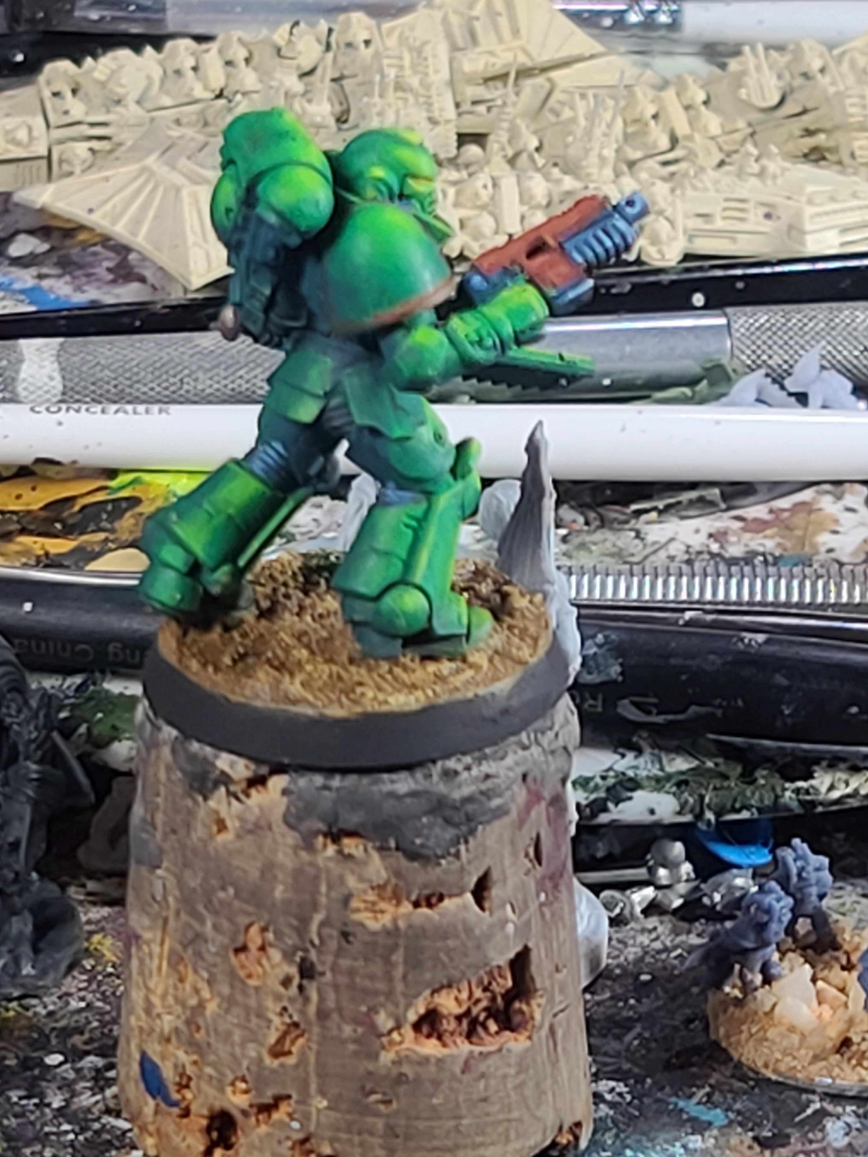 Painting Class Miniature, Salamanders, Space Marines, Volume Painting, Warhammer 40,000