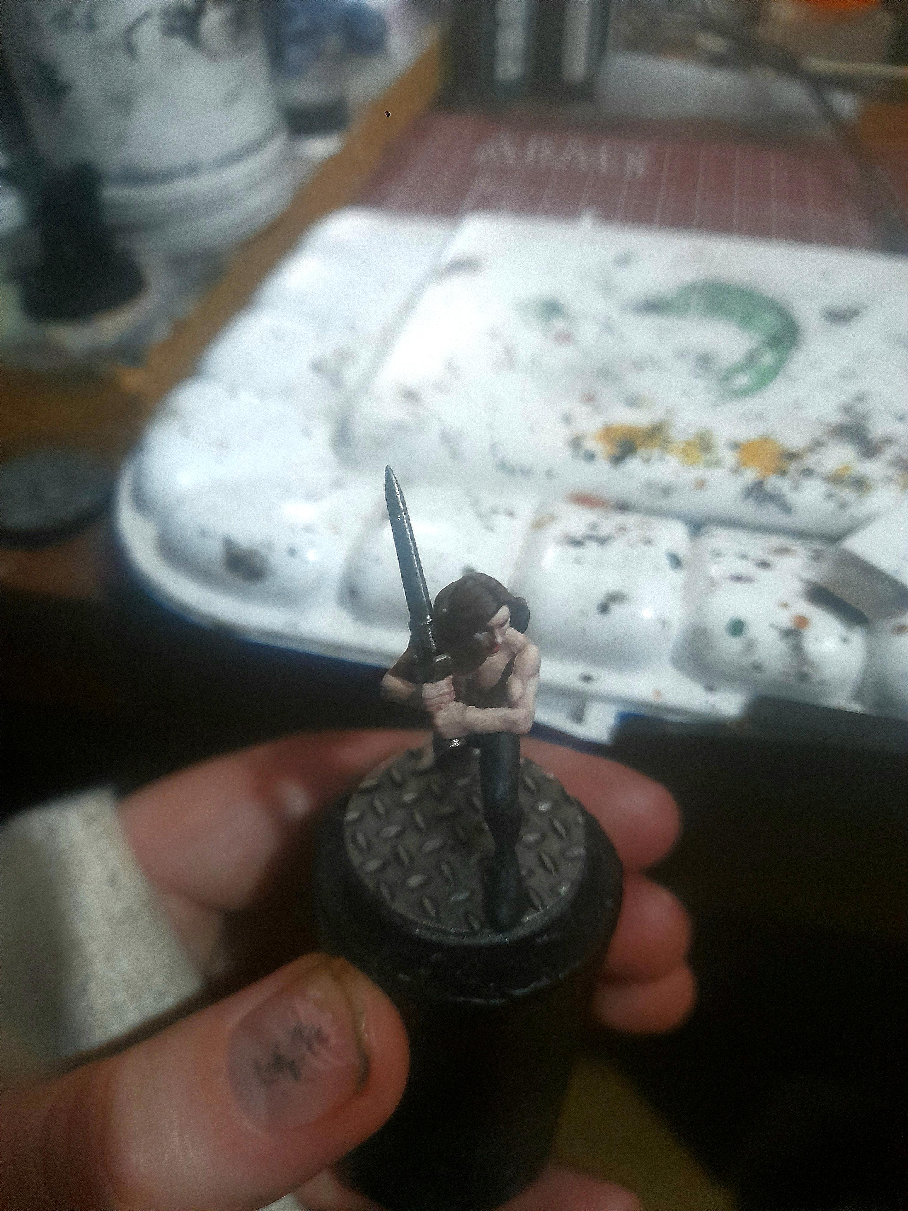 Anargrin, Diesel Punk, Elves, Mini, Shirtless, Swordsman, The Angaran Chronicles, Warhammer Fantasy