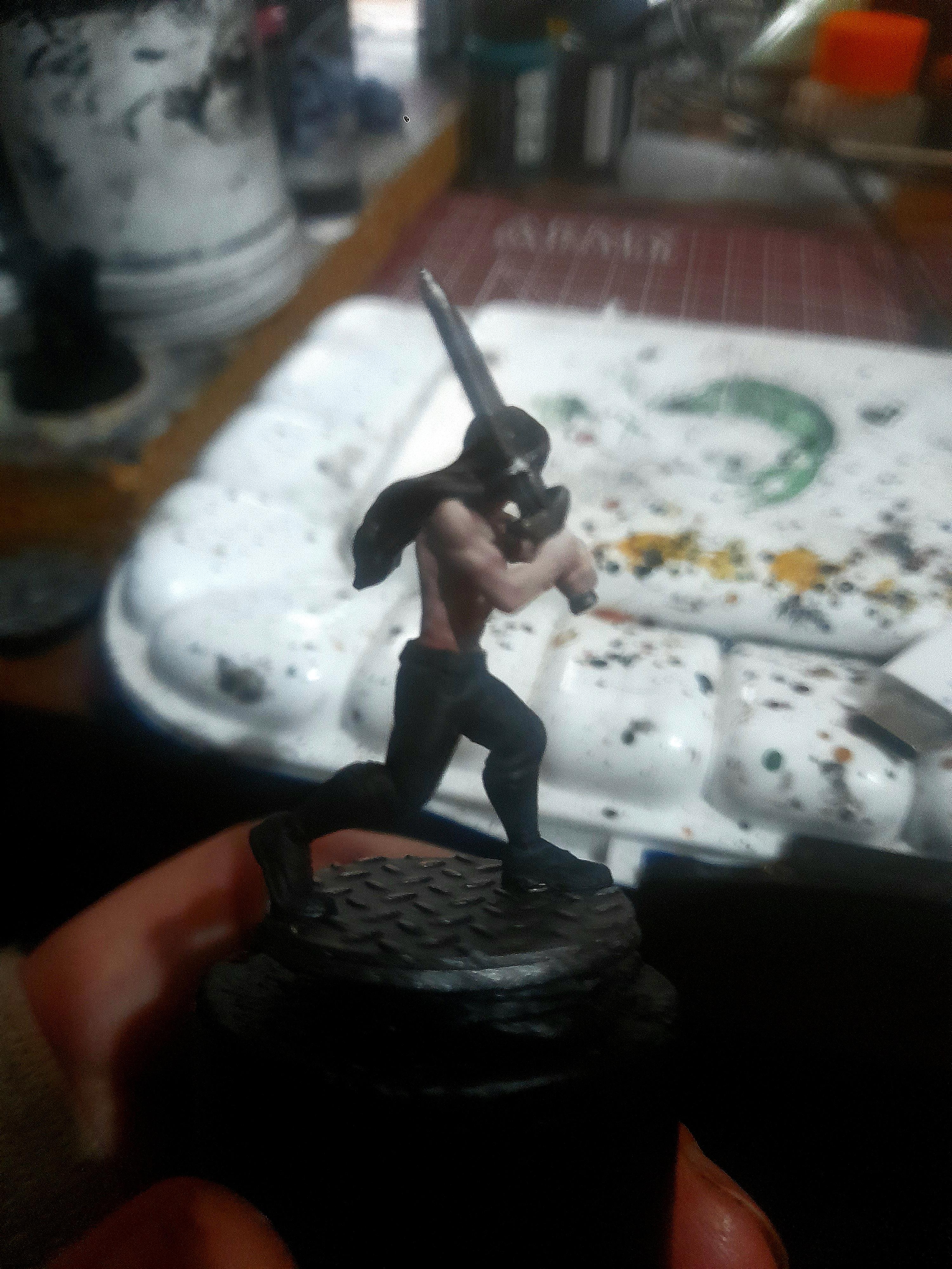 Anargrin, Diesel Punk, Elves, Mini, Shirtless, Swordsman, The Angaran Chronicles, Warhammer Fantasy