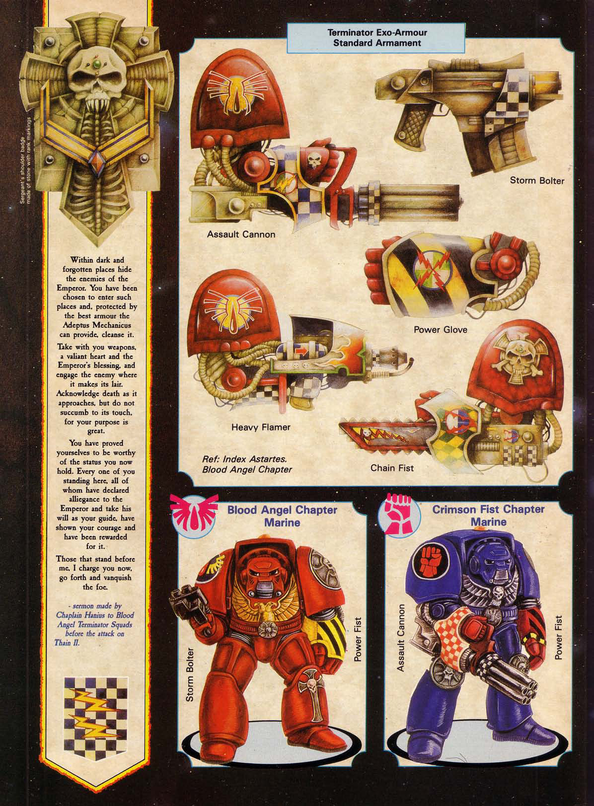 Artwork, Blood Angels, Crimson Fist, Oldhammer, Rogue Trader, Terminator Armor