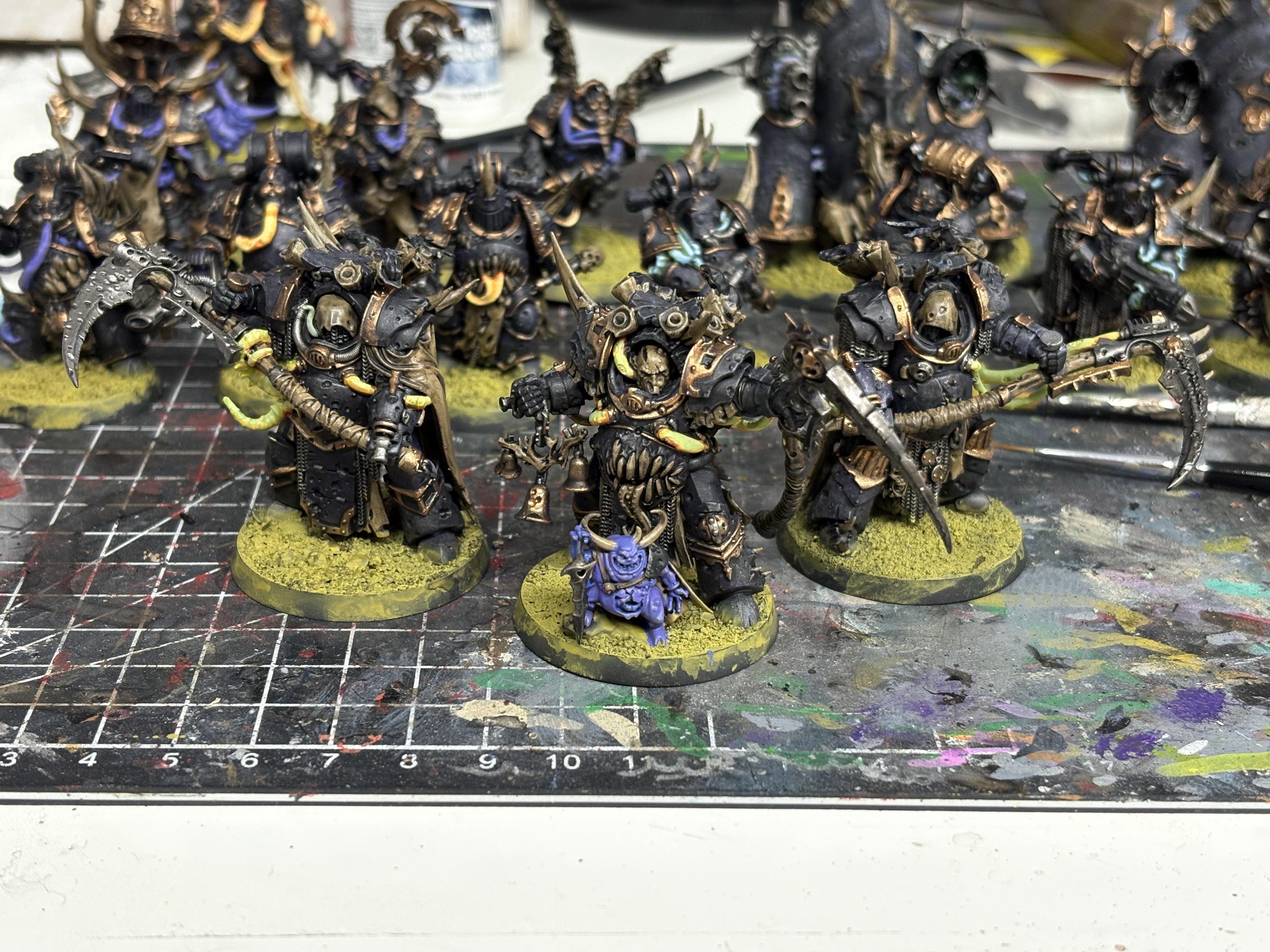 Chaos Space Marines, Death Guard, Plague Marines, Space Marines, Warhammer 40,000, Work In Progress