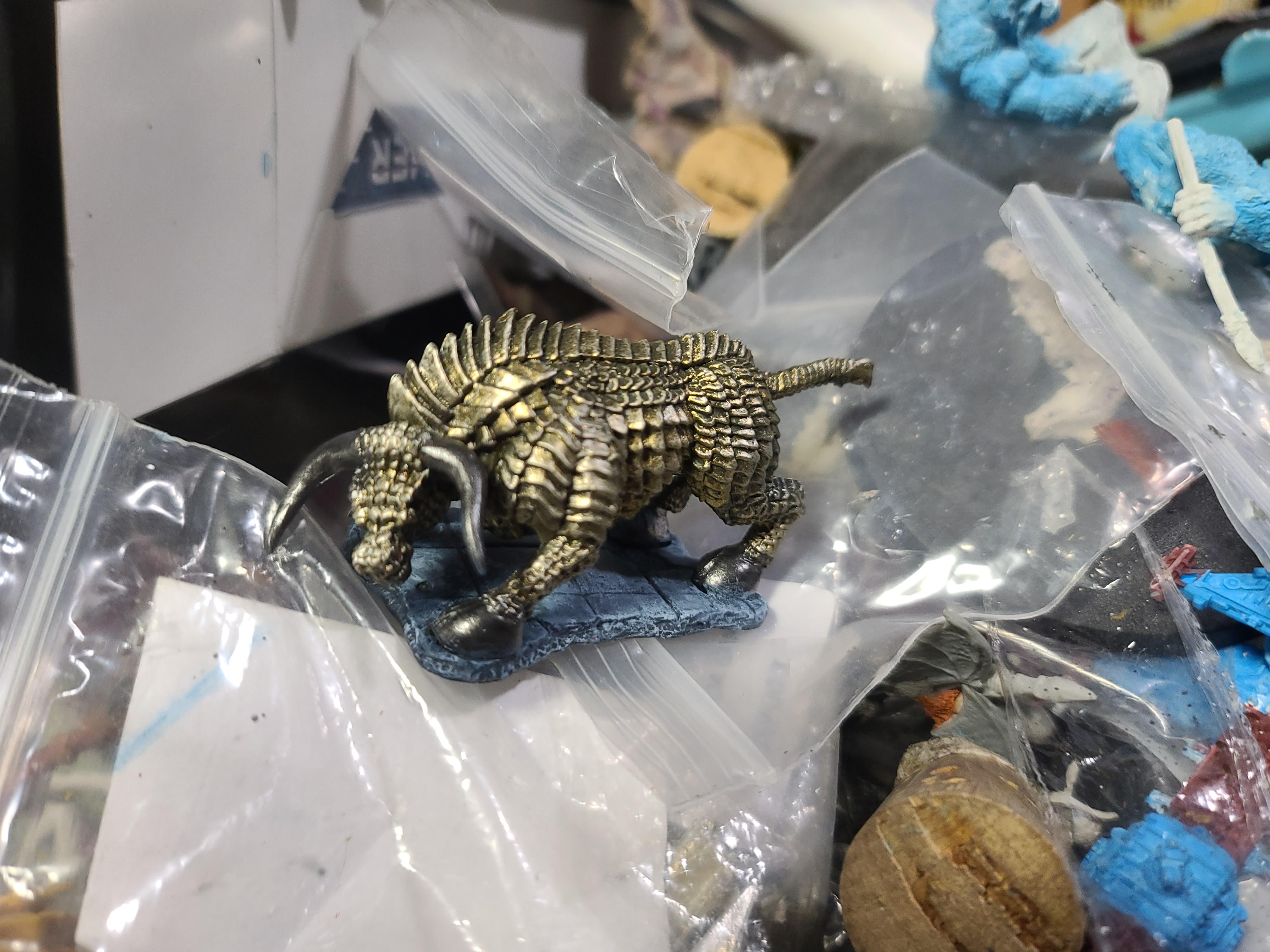 Bones, Brass Bull, Drybrushing, Gorgon, Reaper Miniatures