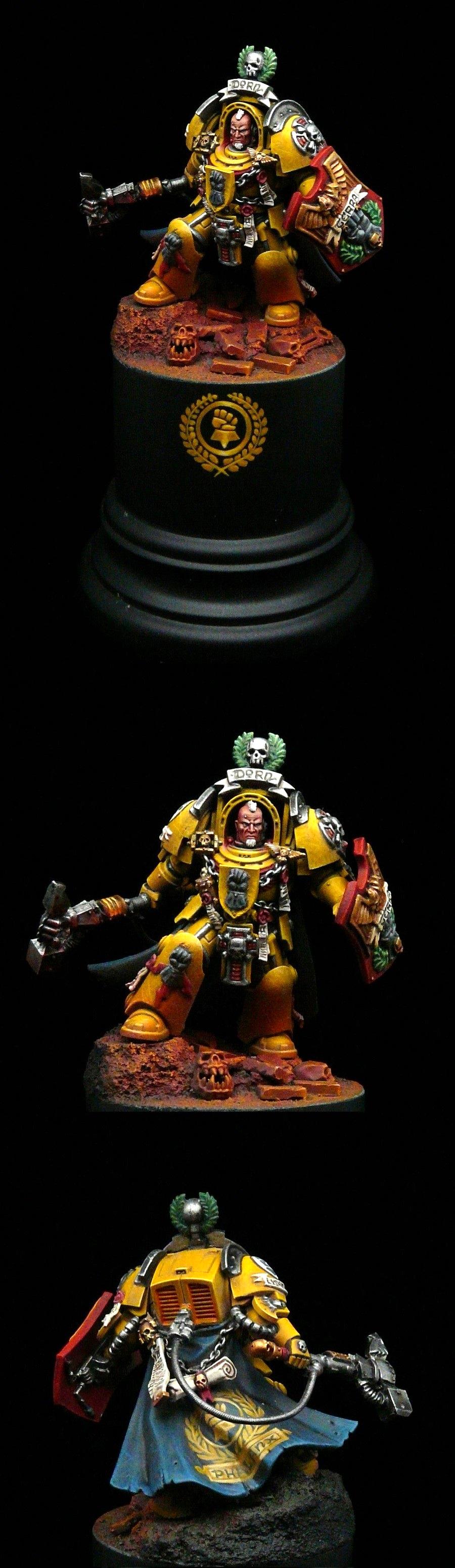 Adeptus Astartes, Darnath Lysander, Imperial Fists, Kitbash, Primaris, Space Marines, Terminator Armor