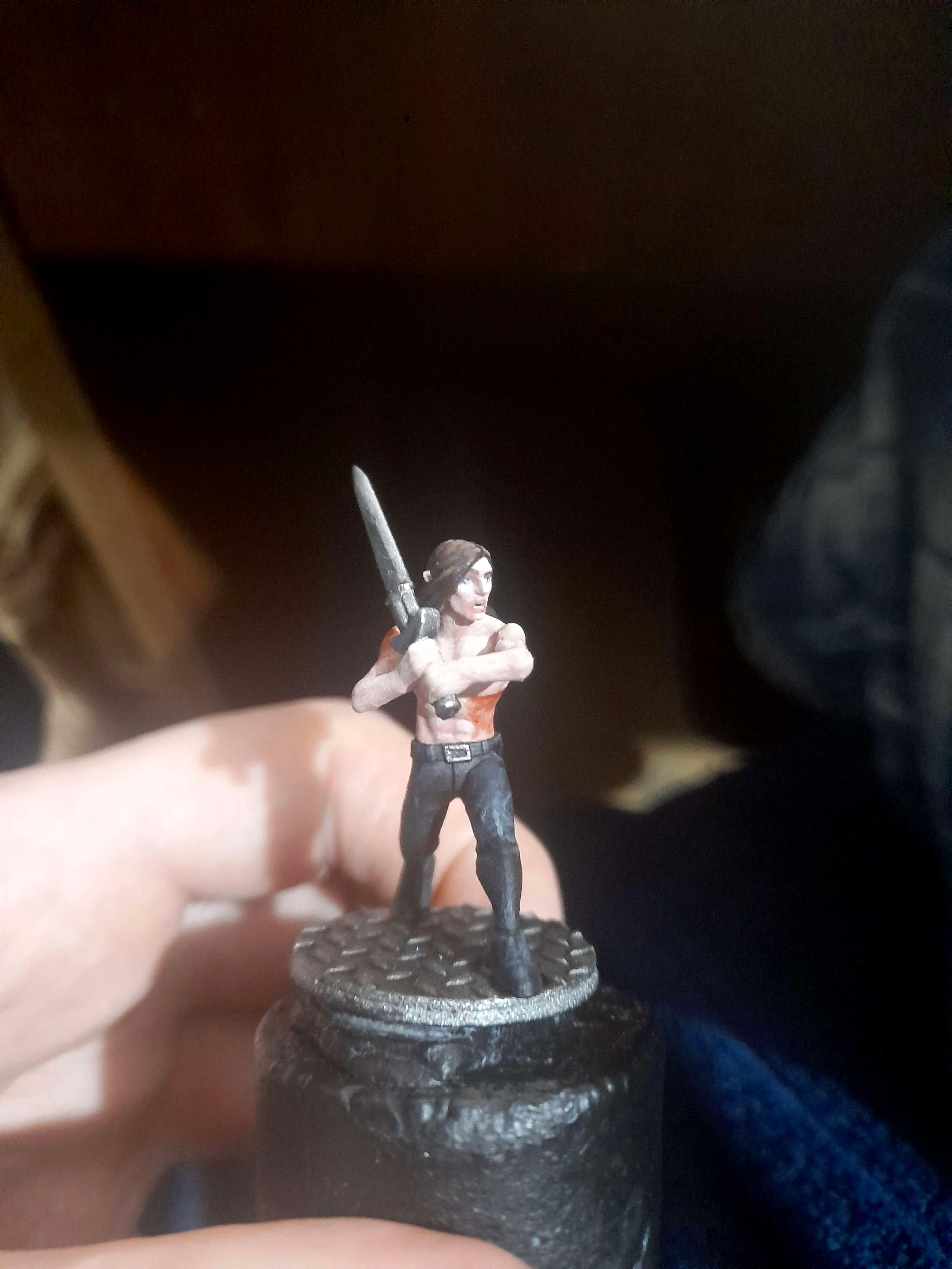 Anargrin, Assassin, Diesel Punk, Elves, Injured, Longhair, Mini, Miniature, Shirtless, Sword, Swordsman, The Angaran Chronicles, Warhammer Fantasy