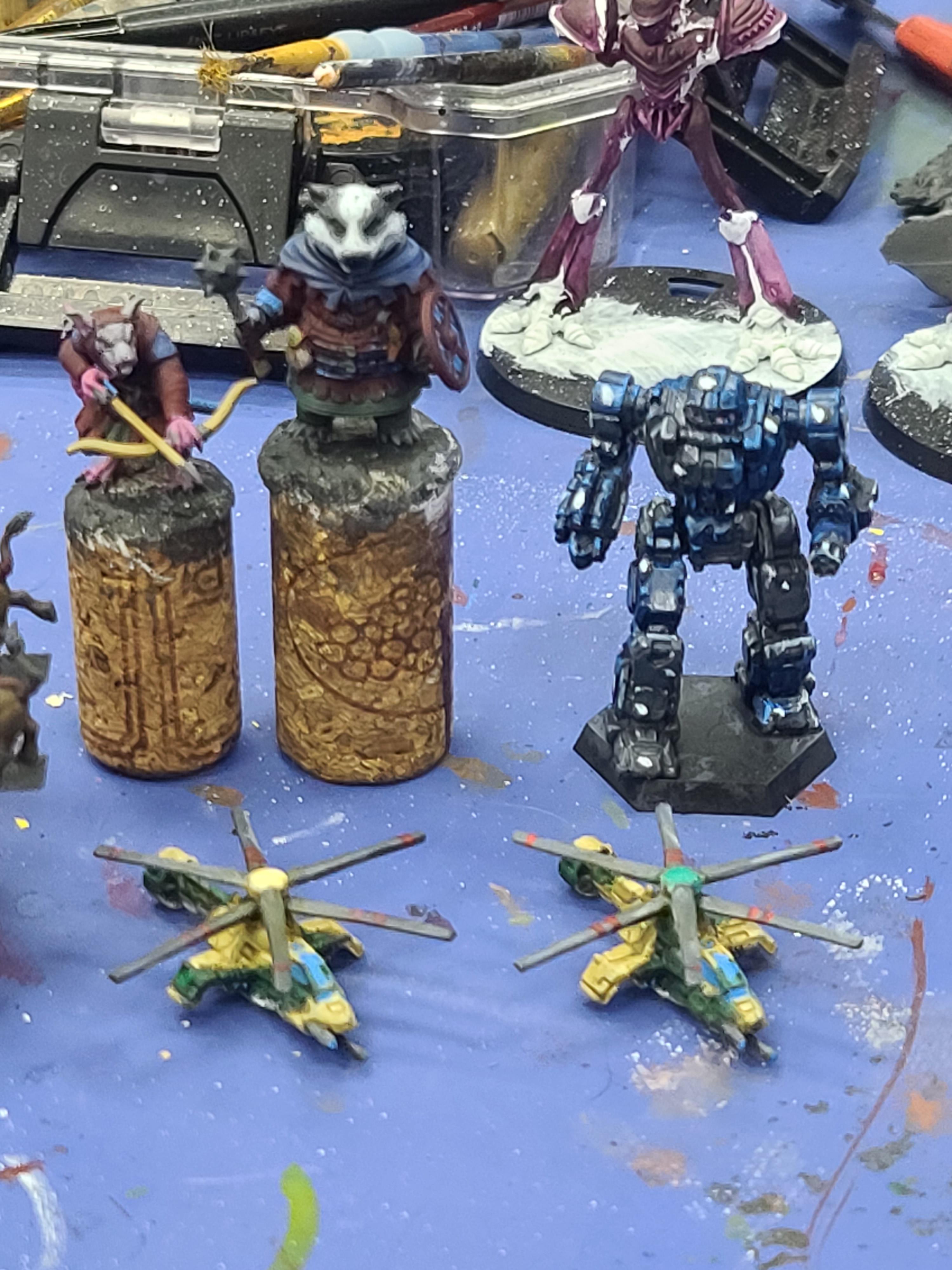 28mm, 3d Prints, 6mm, Animal Adventurers, Badger, Battletech, Catalyst Game Labs, Dungeons And Dragons, Gargoyle, Goonmaster Games (maybe), Helicopter, Manowar, Mech, Rat, Unknown Printer, Vehicle, Warrior H7