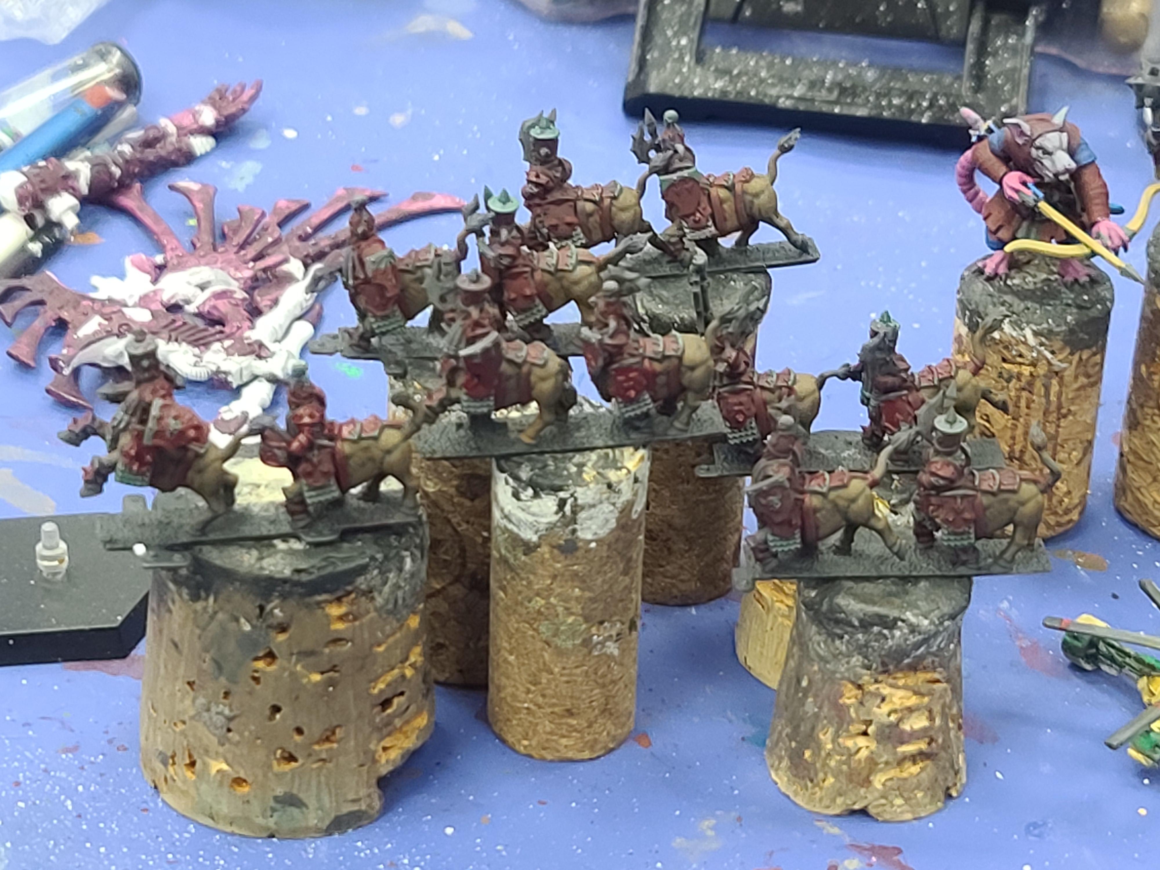 10mm, Bull Centaurs, Chaos Dwarves, Forest Dragon Design, Warmaster