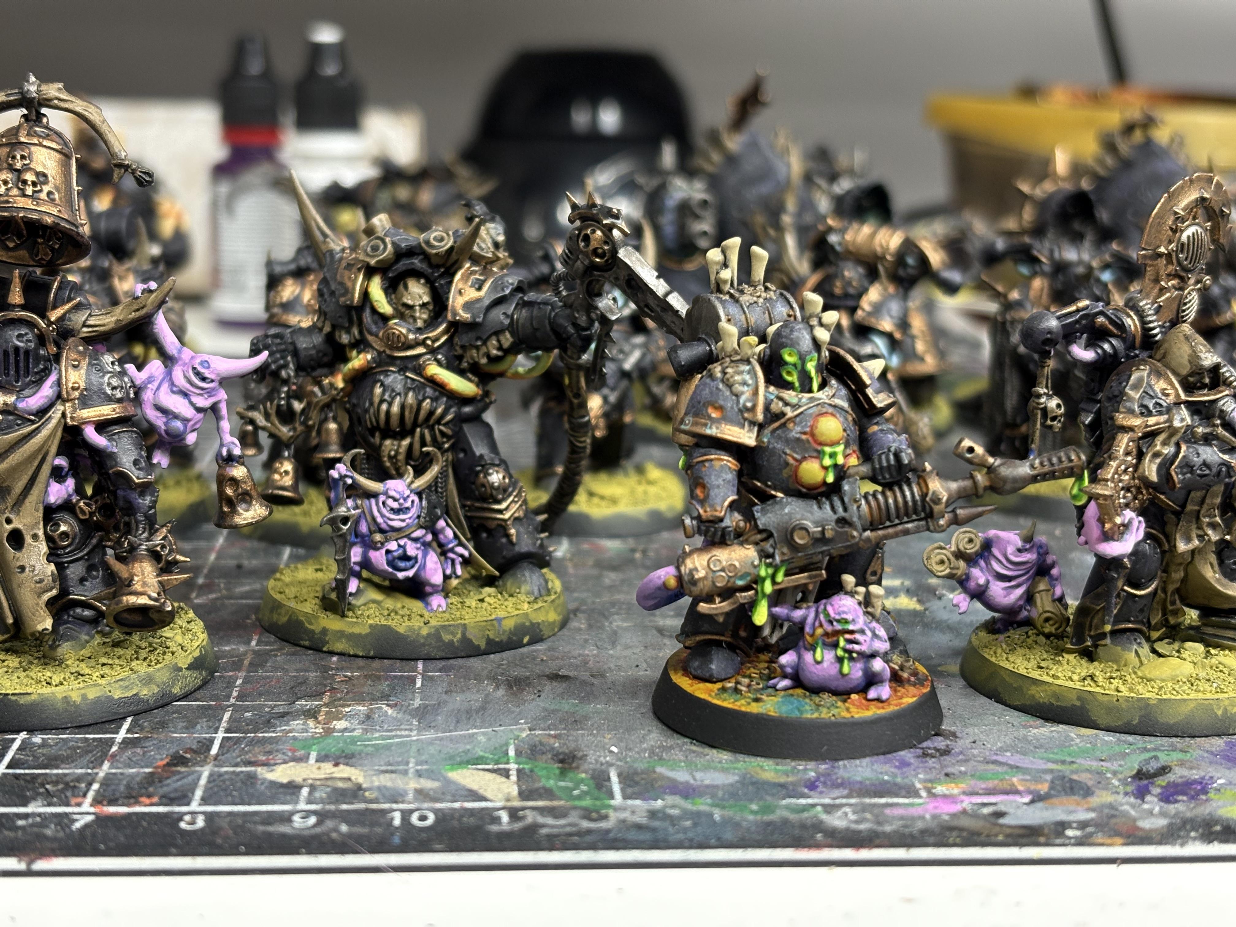 Death Guard, Plague Marines, Space Marines, Warhammer 40,000, Work In Progress