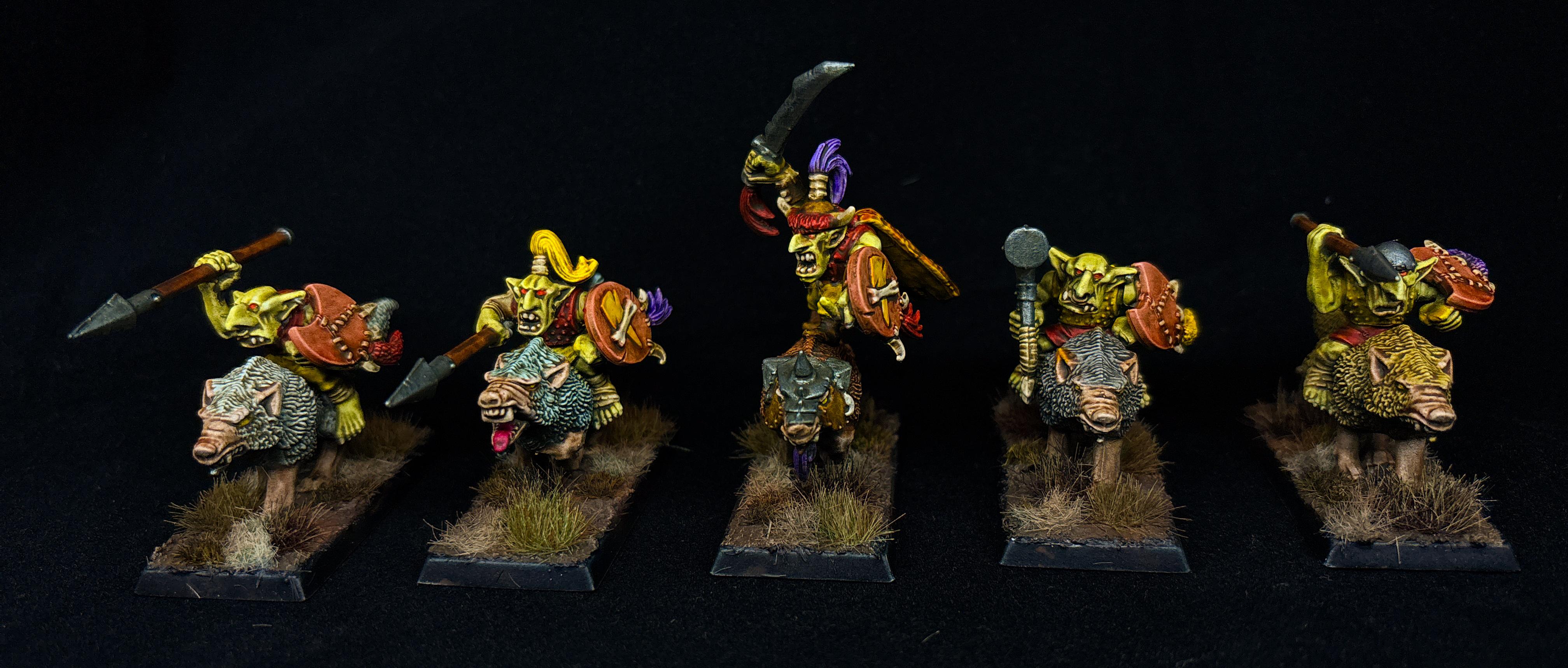 Old World, Old World Wolf Riders, Orc And Goblin Tribes, Orc And Goblin Wolf Riders, Wolf Rider Mob