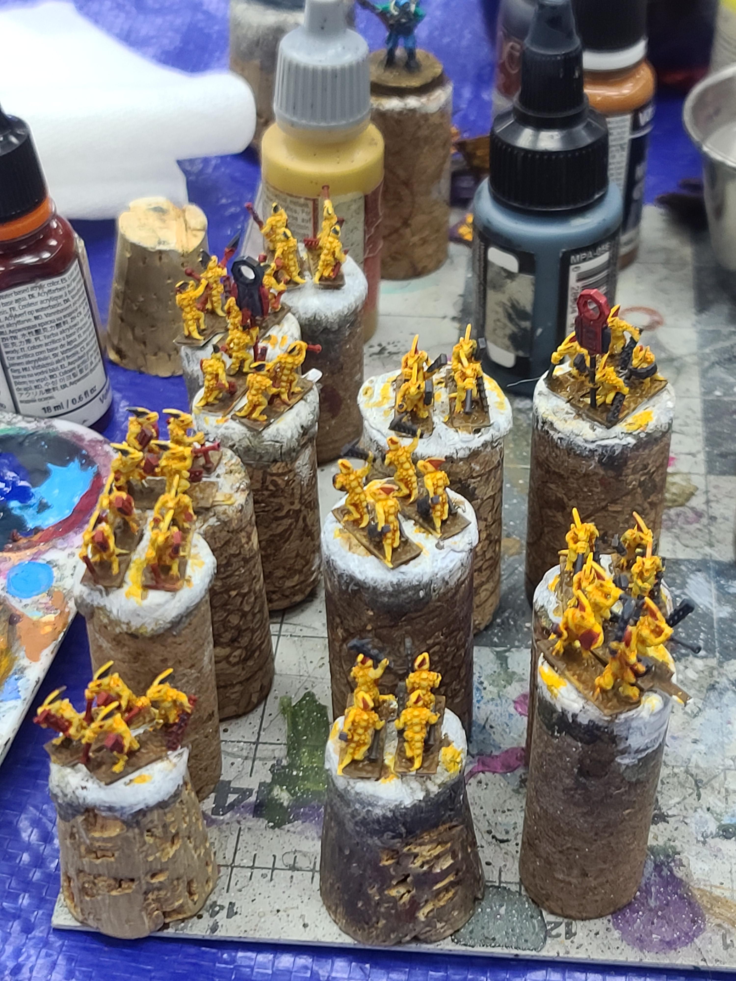 10mm, Forest Dragon Miniatures, Lizardmen, Marvelous Minipaints, Skinks, Warmaster