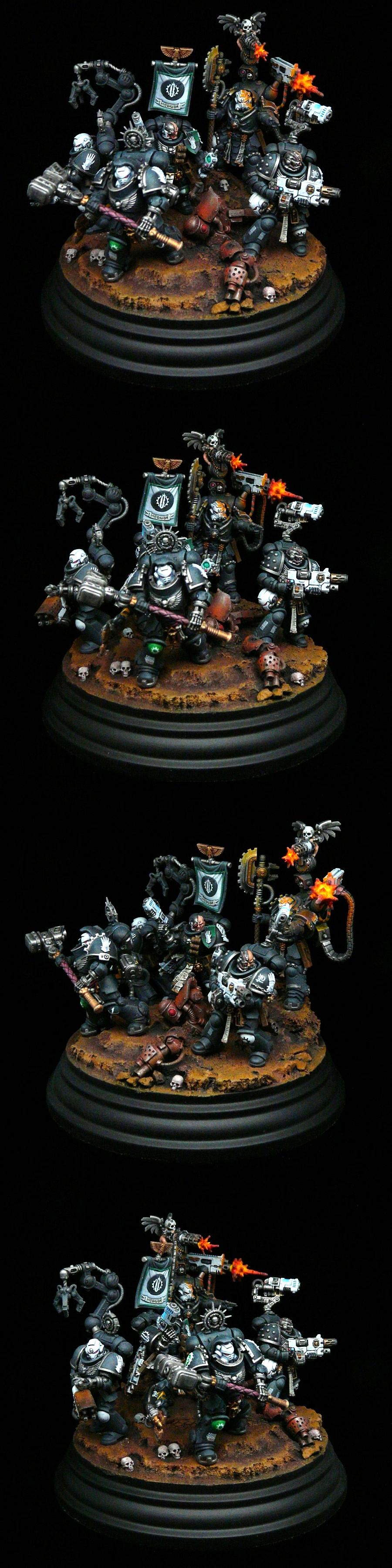 Adeptus Astartes, Iron Hands, Kitbash, Primaris, Space Marines, Thunder Hammer