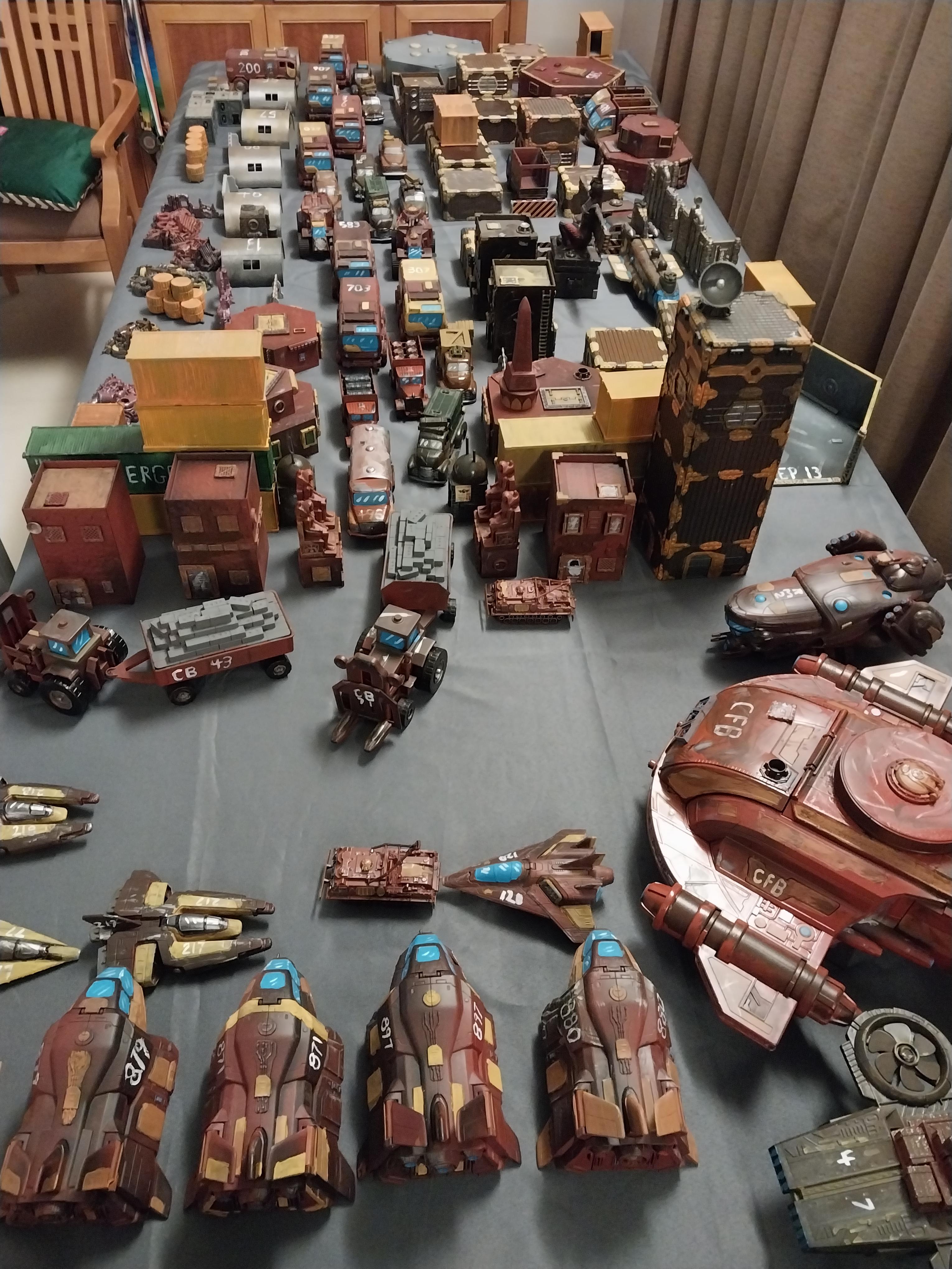 City, Game Table, Spaceport, Terrain, Town, Truck, Wasteland