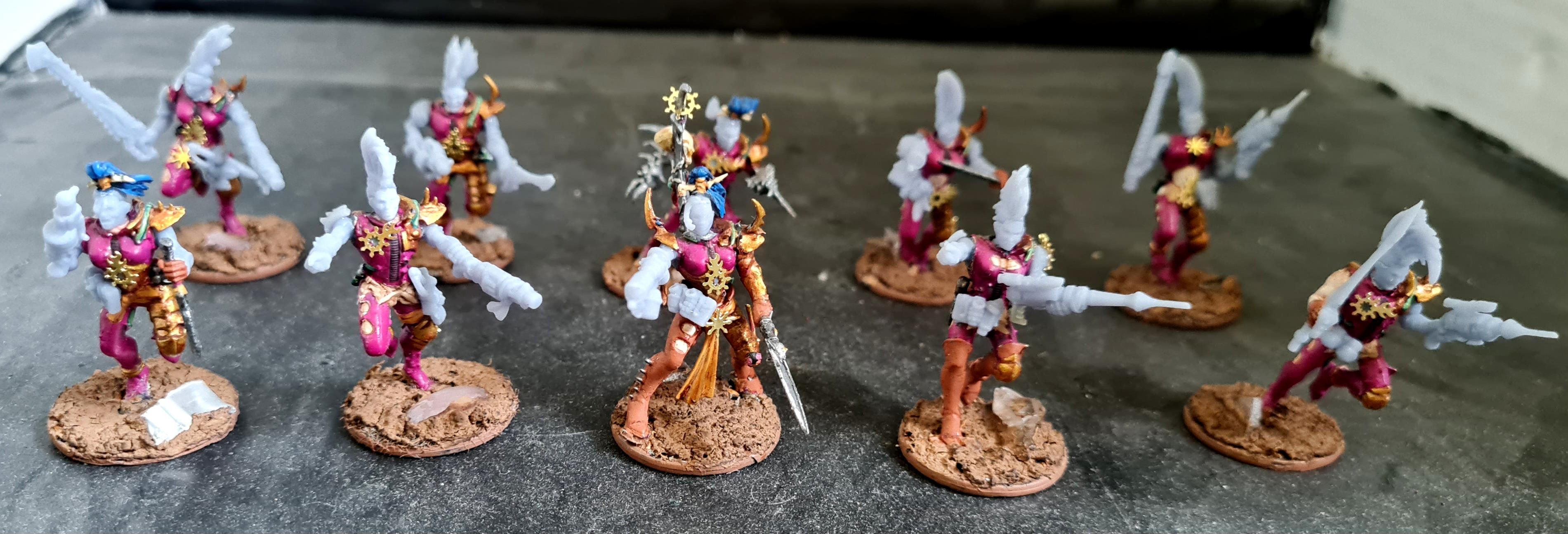 Chaos, Chaos Cultists, Conversion, Count As, Cult, Cultists, Dark Eldar, Drukhari, Escher Gang, Heresy, Heretics, Infantry, Kitbash, Lost And The Damned, Rebuild, Regiment, Renegade, Slaanesh, Warhammer 40,000, Work In Progress, Wyches