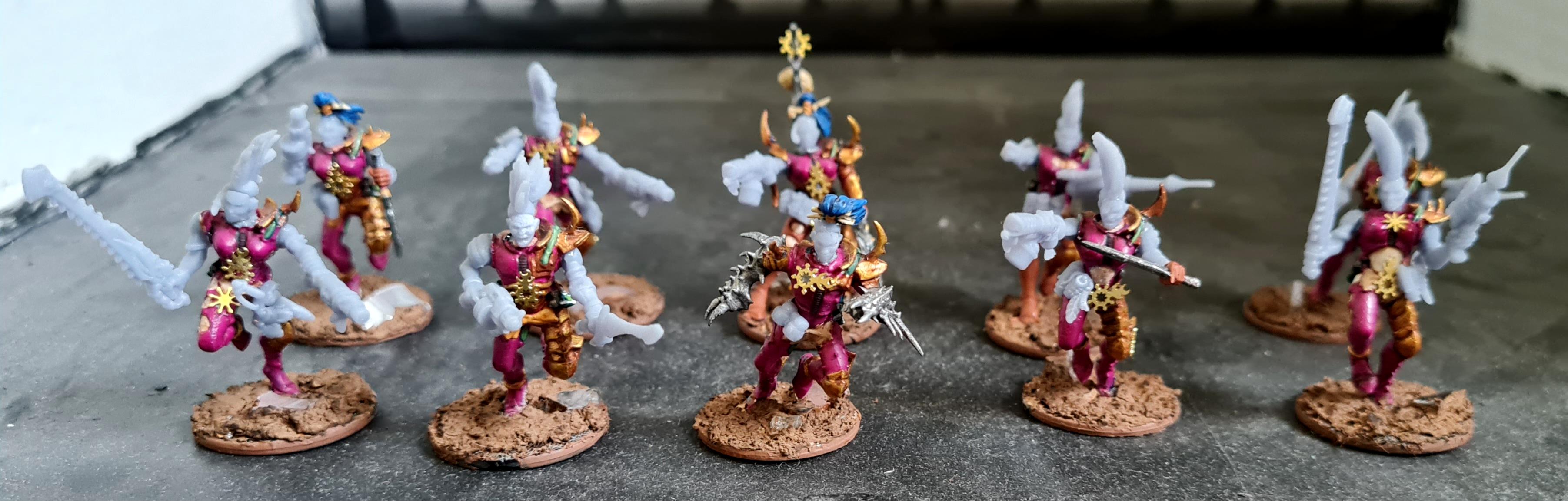 Chaos, Chaos Cultists, Conversion, Count As, Cult, Cultists, Dark Eldar, Drukhari, Escher Gang, Heresy, Heretics, Infantry, Kitbash, Lost And The Damned, Rebuild, Regiment, Renegade, Slaanesh, Warhammer 40,000, Work In Progress, Wyches