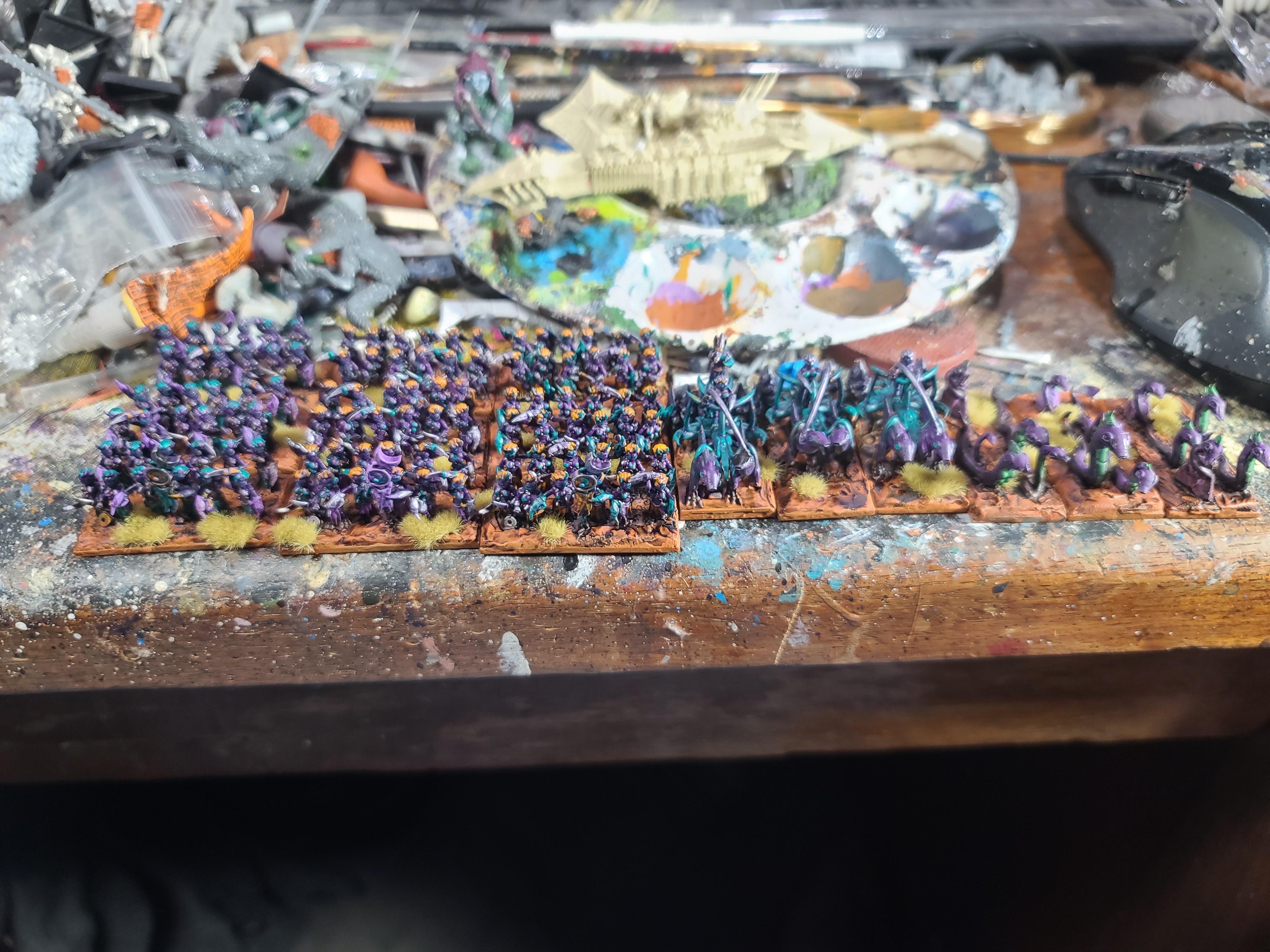 10mm, Daemons, Demon Chariots, Demon Hordes, Demon Hounds, Lust Demons, Marvelous Minipaints, Slaanesh, Titty Snakes, Tordo Miniatures, Warmaster