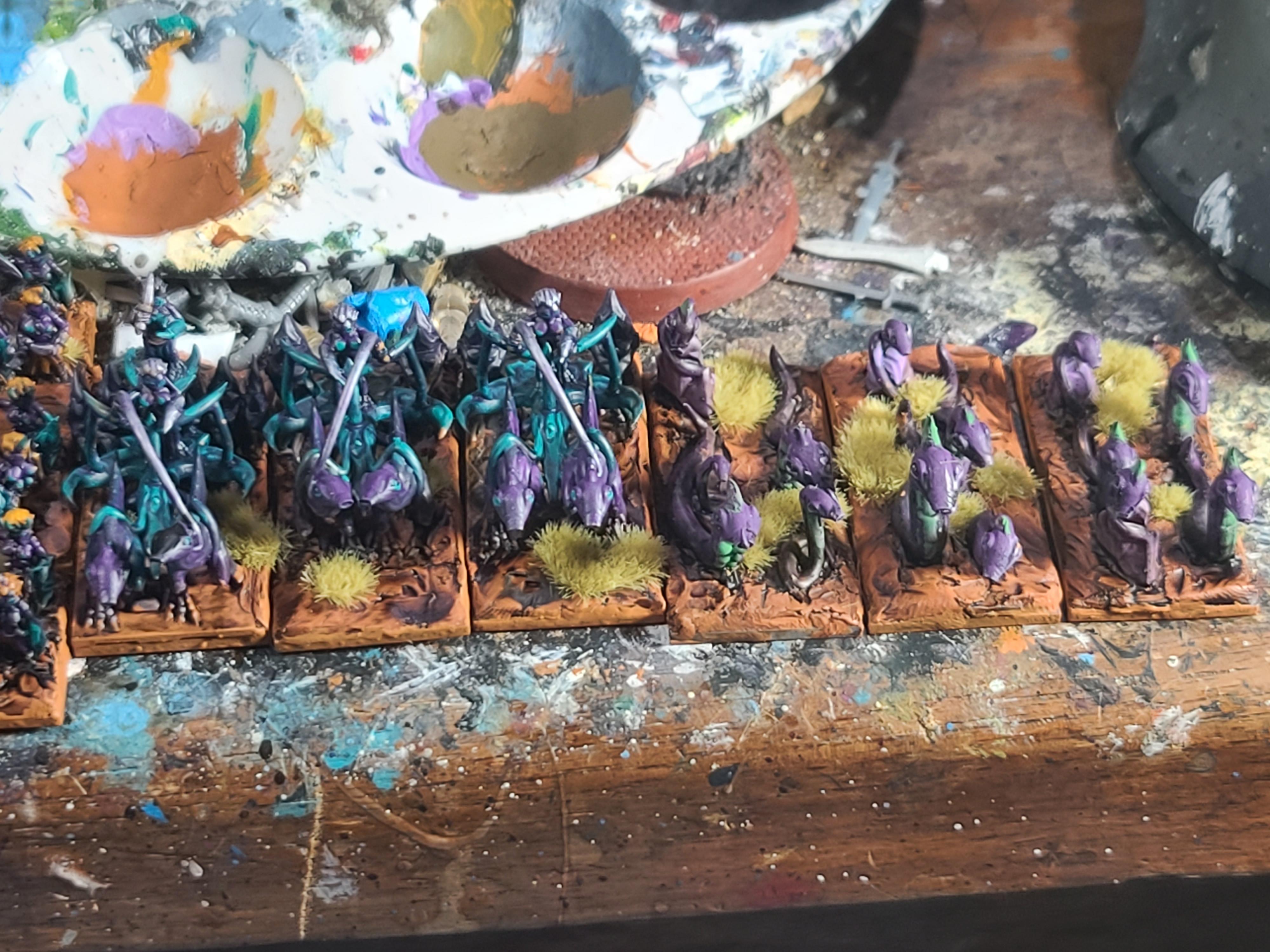10mm, Daemons, Demon Chariots, Demon Hounds, Lust Demons, Marvelous Minipaints, Slaanesh, Titty Snakes, Tordo Miniatures, Warmaster