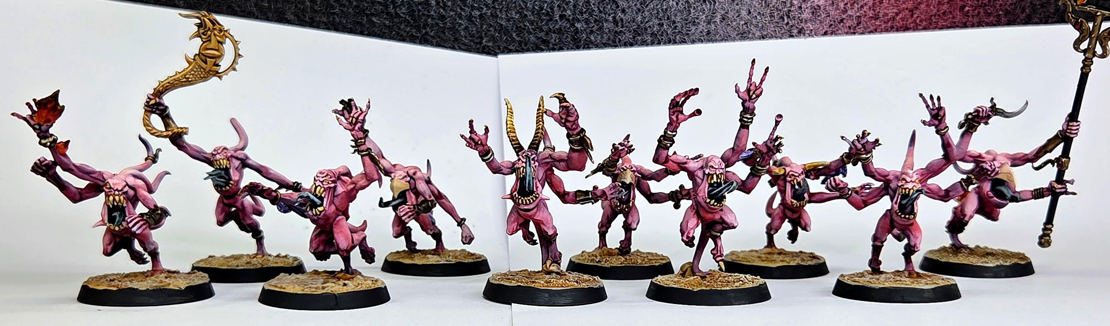 Chaos, Daemons, Pink Horrors, Tzeentch, Warhammer 40,000