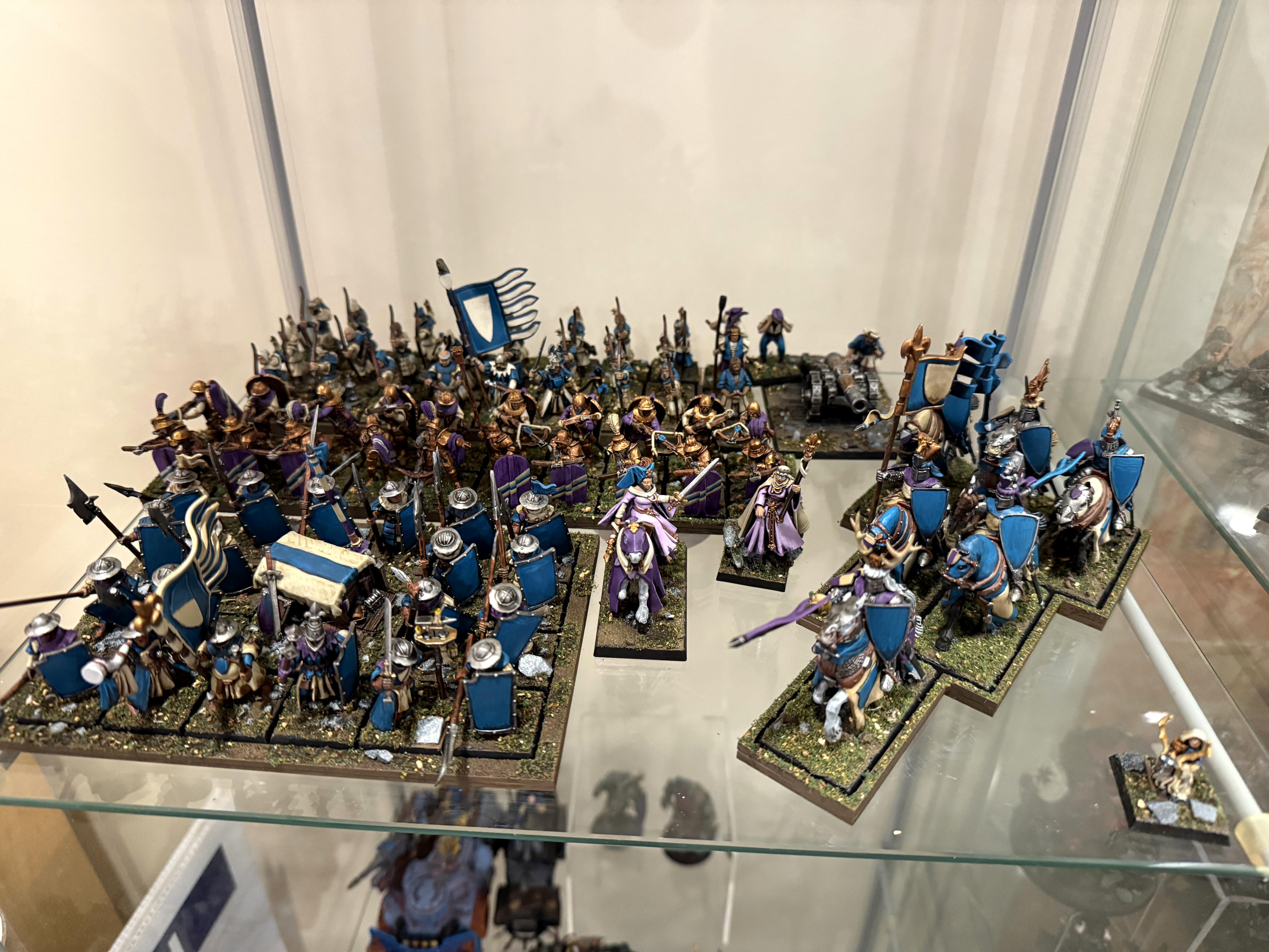 Archers, Bretonnian Exiles, Bretonnians, Conversion, Mediterranean Basing, Men-at-arms, Painted, Peasants, Unit Fillers, Yeomen