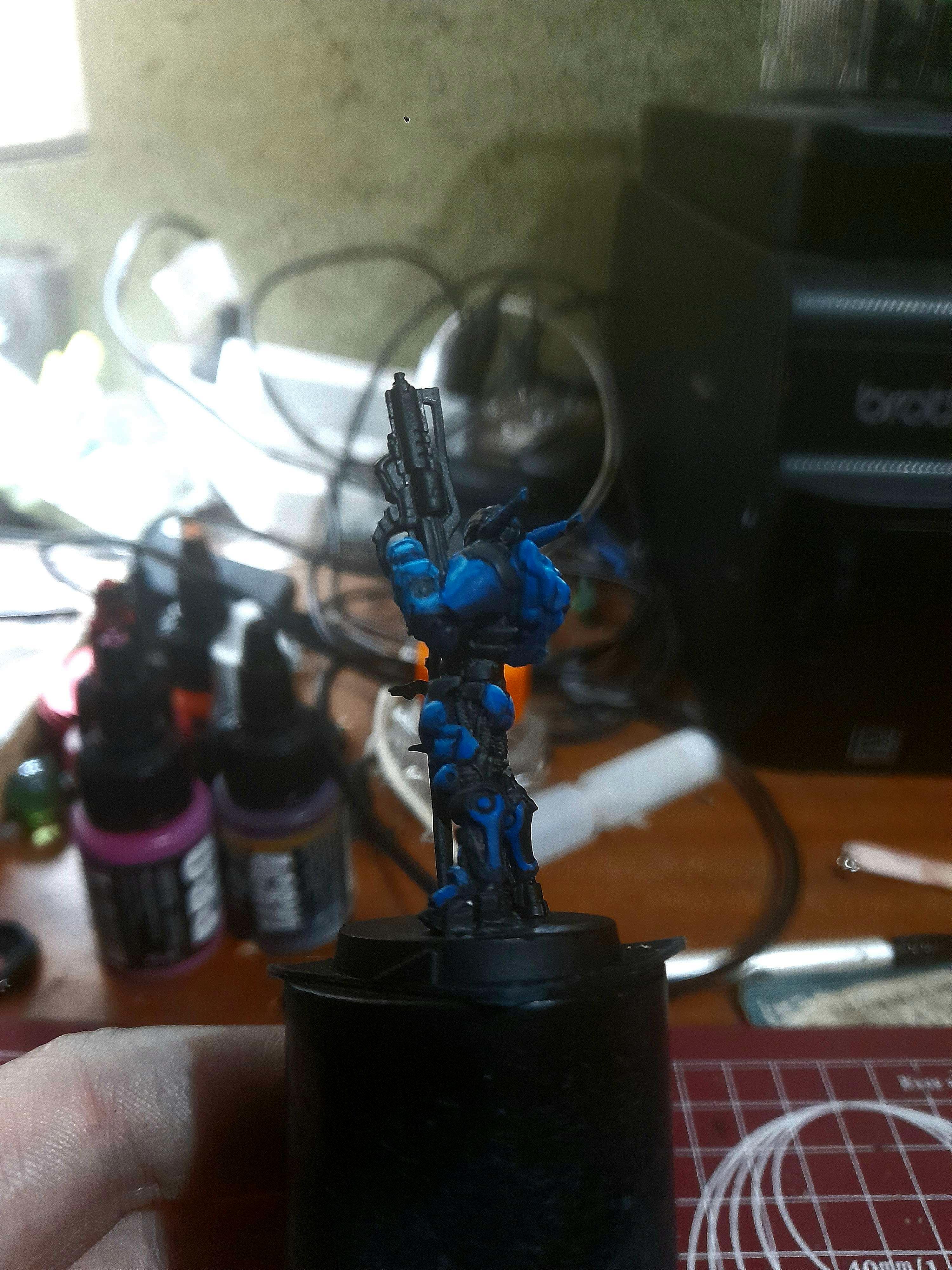 Blue, Infinity, Panoceania, Swiss Guard, Swordsman