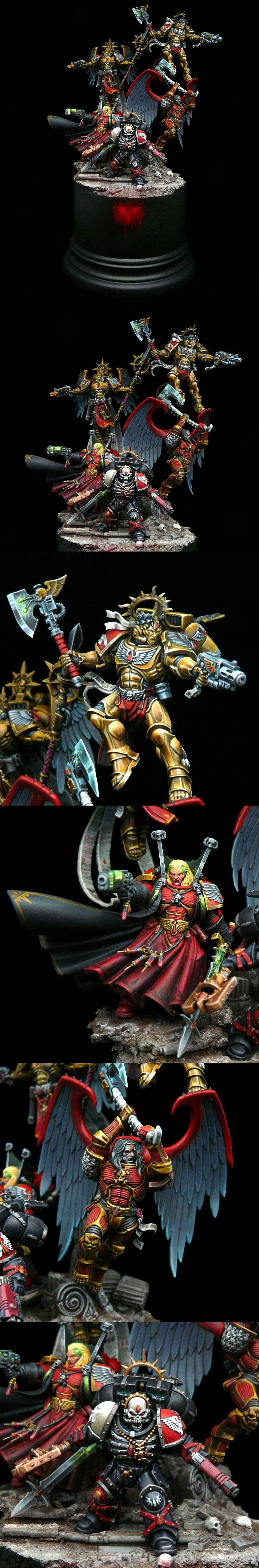 Adeptus Astartes, Astorath The Grim, Blood Angels, Lemartes Guardian Of The Lost, Lord Commander Dante, Mephiston Lord Of Death, Non-Metallic Metal, Primaris, Sanguinary Guard, Space Marines