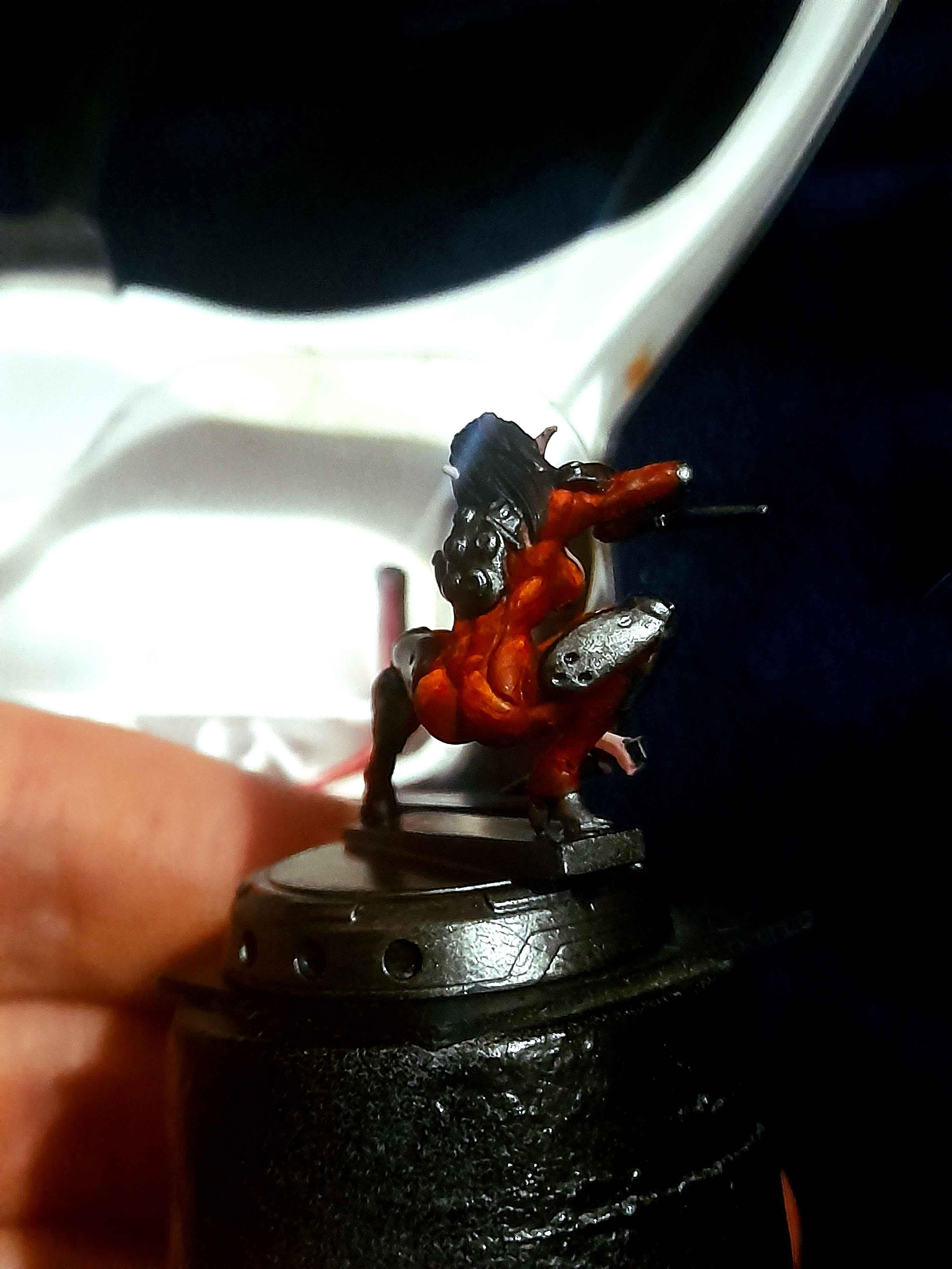 Assassin, Chick, Chicky Babe, Cyberpunk, Elves, Orange, Pale, Pinup, Red, Shadowrun, Work In Progress