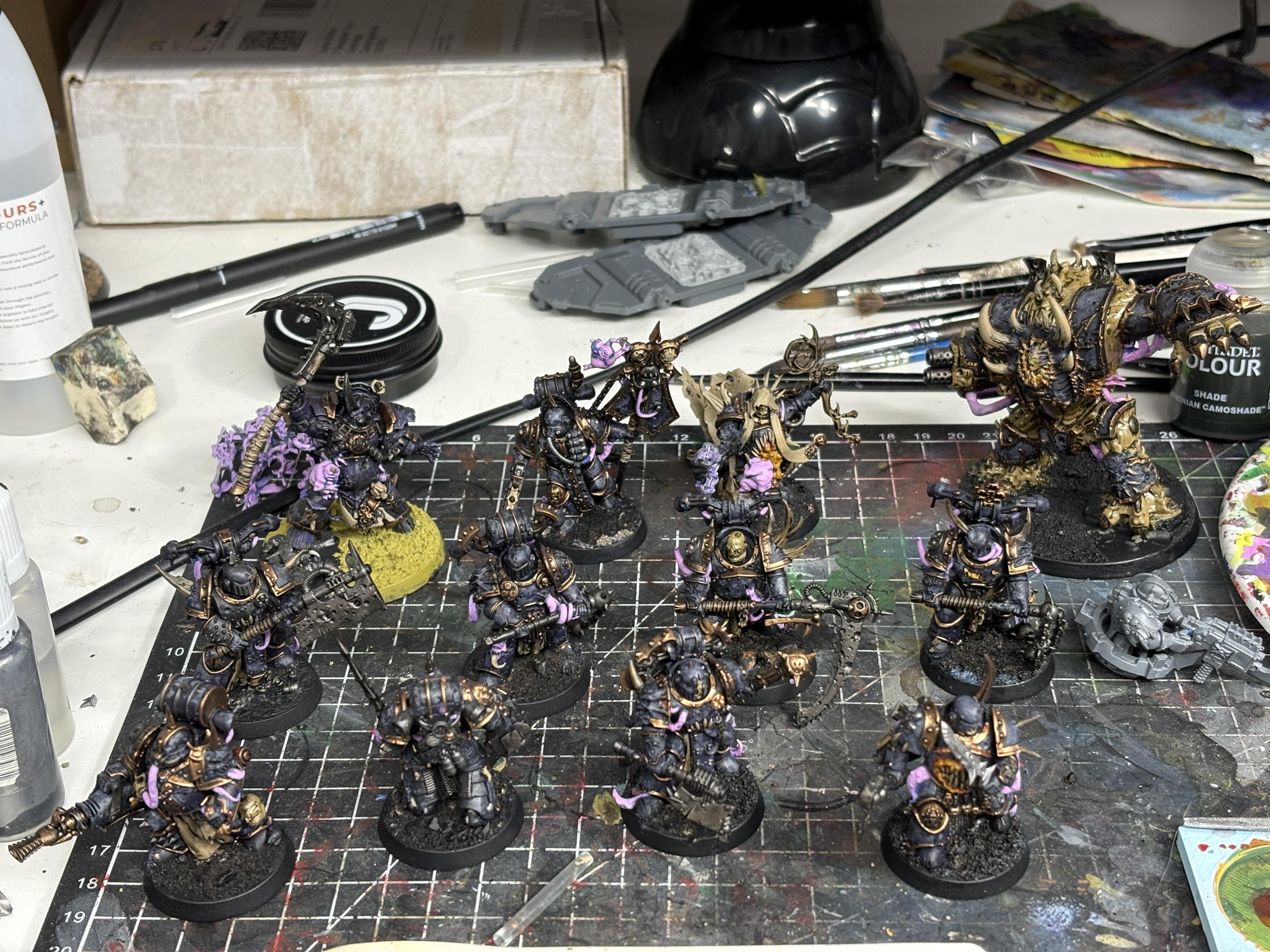 Chaos Space Marines, Death Guard, Helbrute, Icon Bearer, Malignant Plaguecaster, Plague Marines, Typhus, Warhammer 40,000