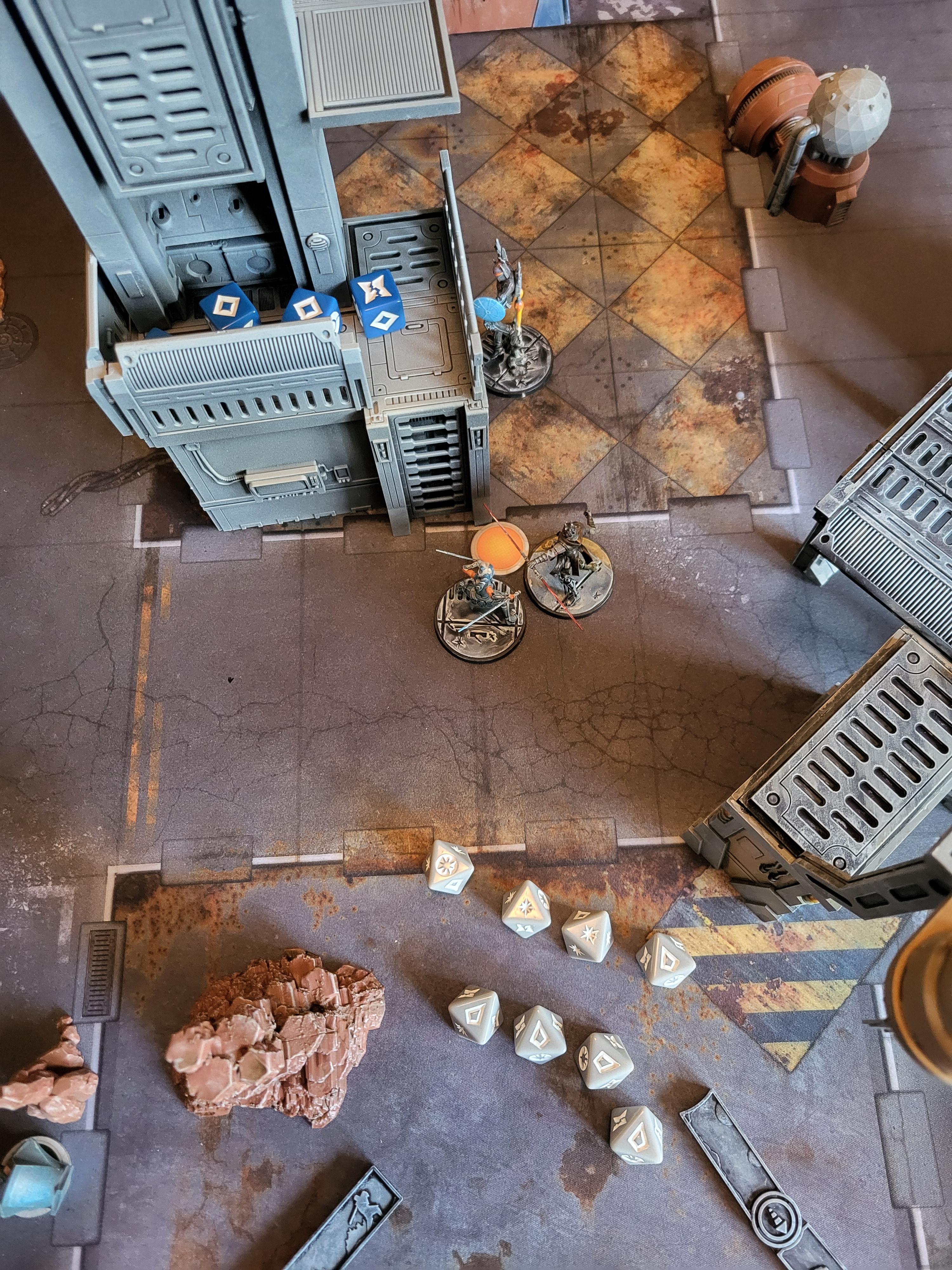 Shatterpoint dice tower in action