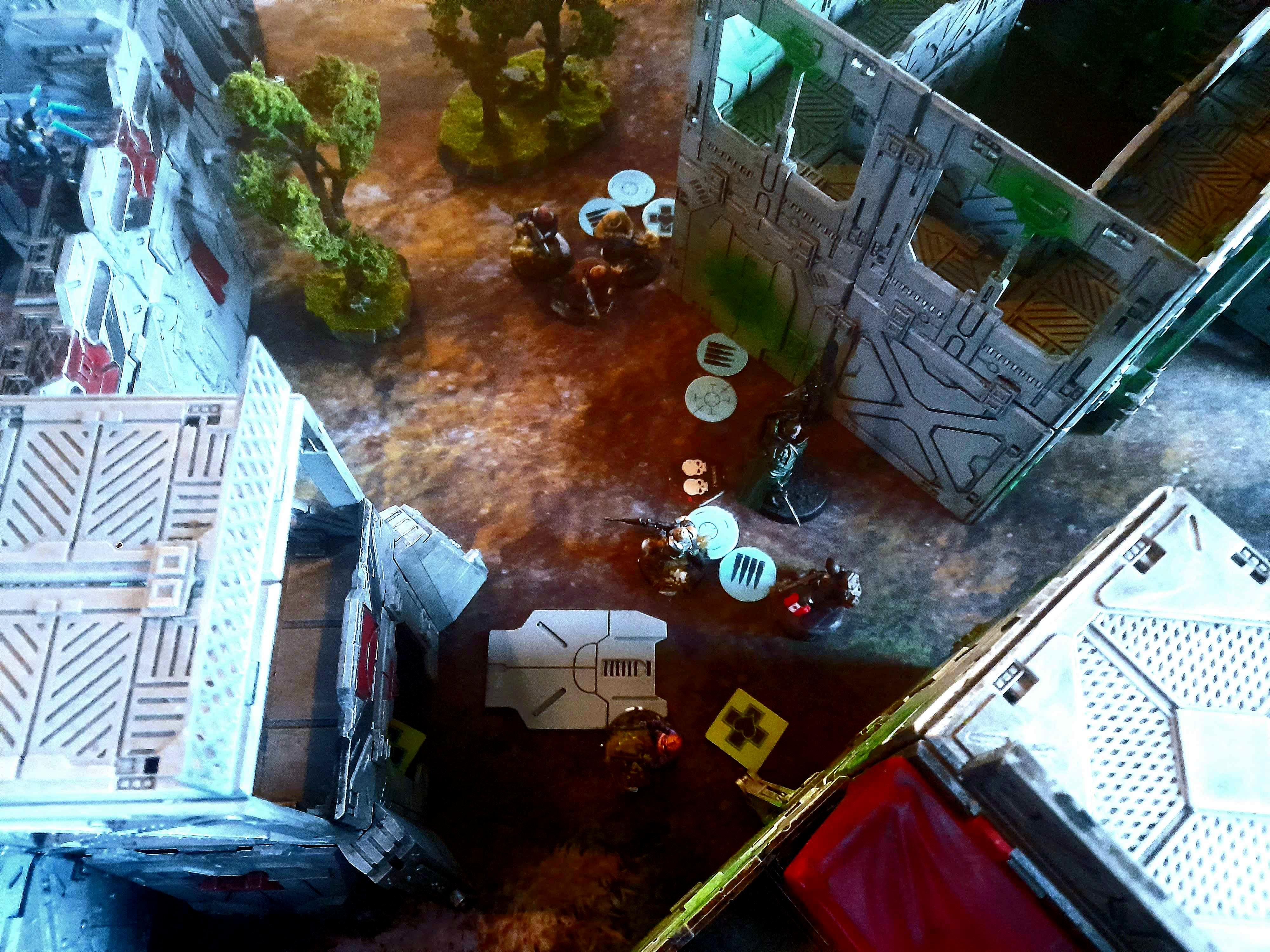 Assassin, Azakir Halgriv, Battle Report, Custodes, Deadzone, Firefight, Fun, Game, Grimdark Future, Mantic, Militia, Mini, Sci Fi, Science Fiction, Skirmish, Terrain, Trees