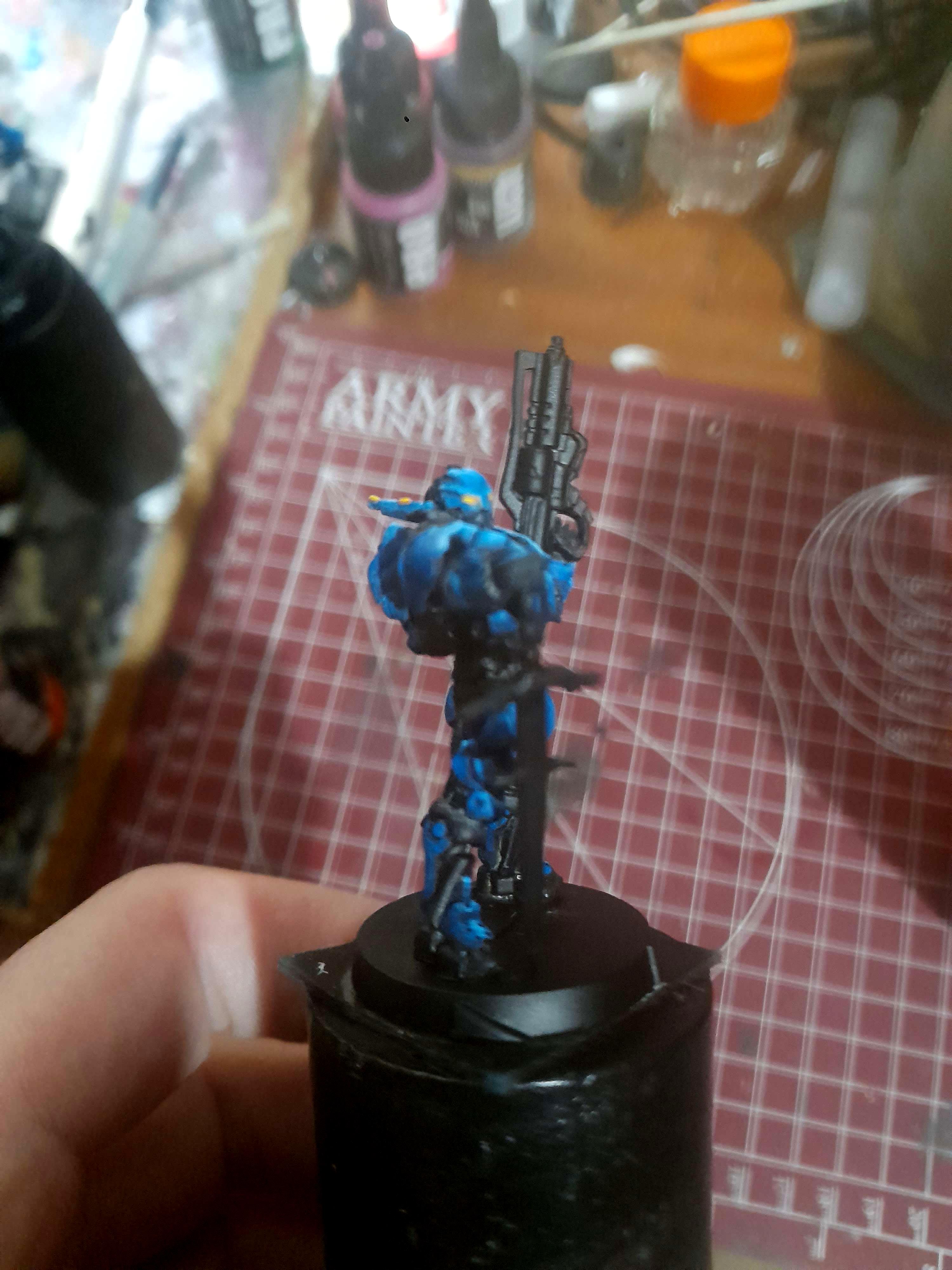 Blue, Infinity, Panoceania, Swiss Guard, Swordsman