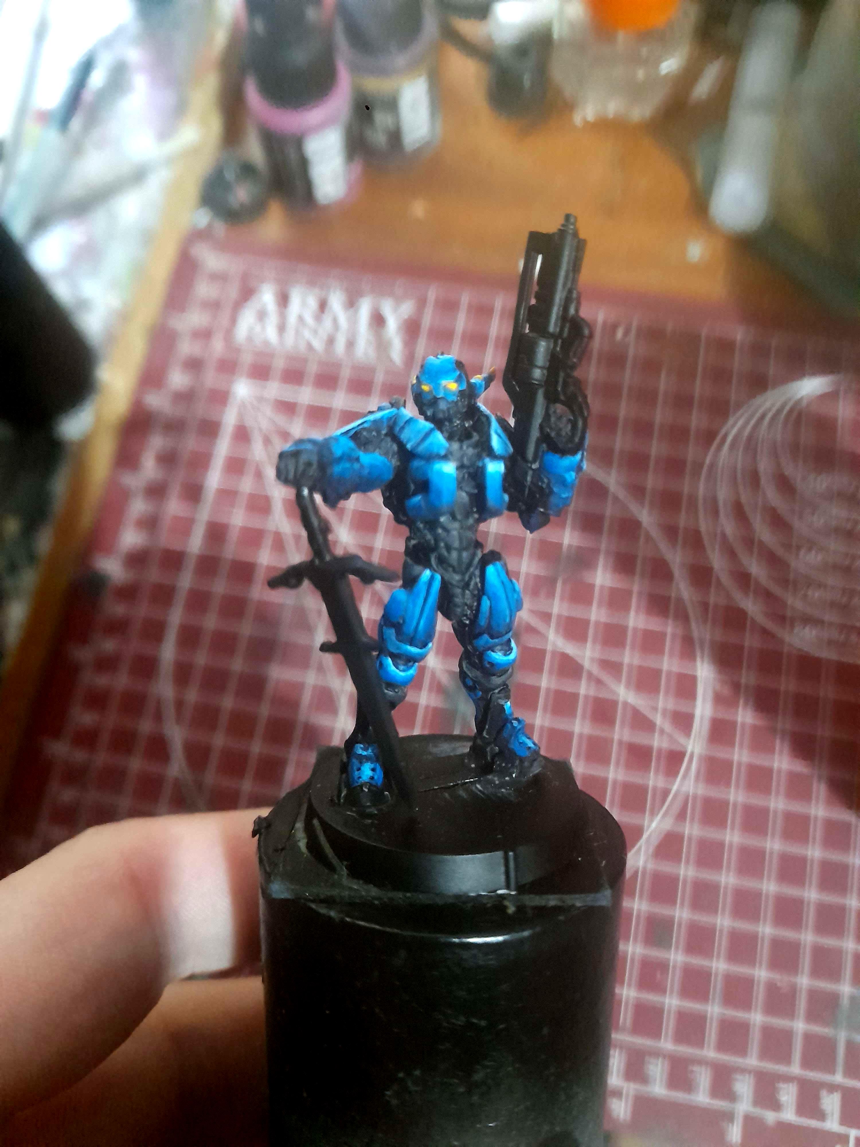 Blue, Infinity, Panoceania, Swiss Guard, Swordsman