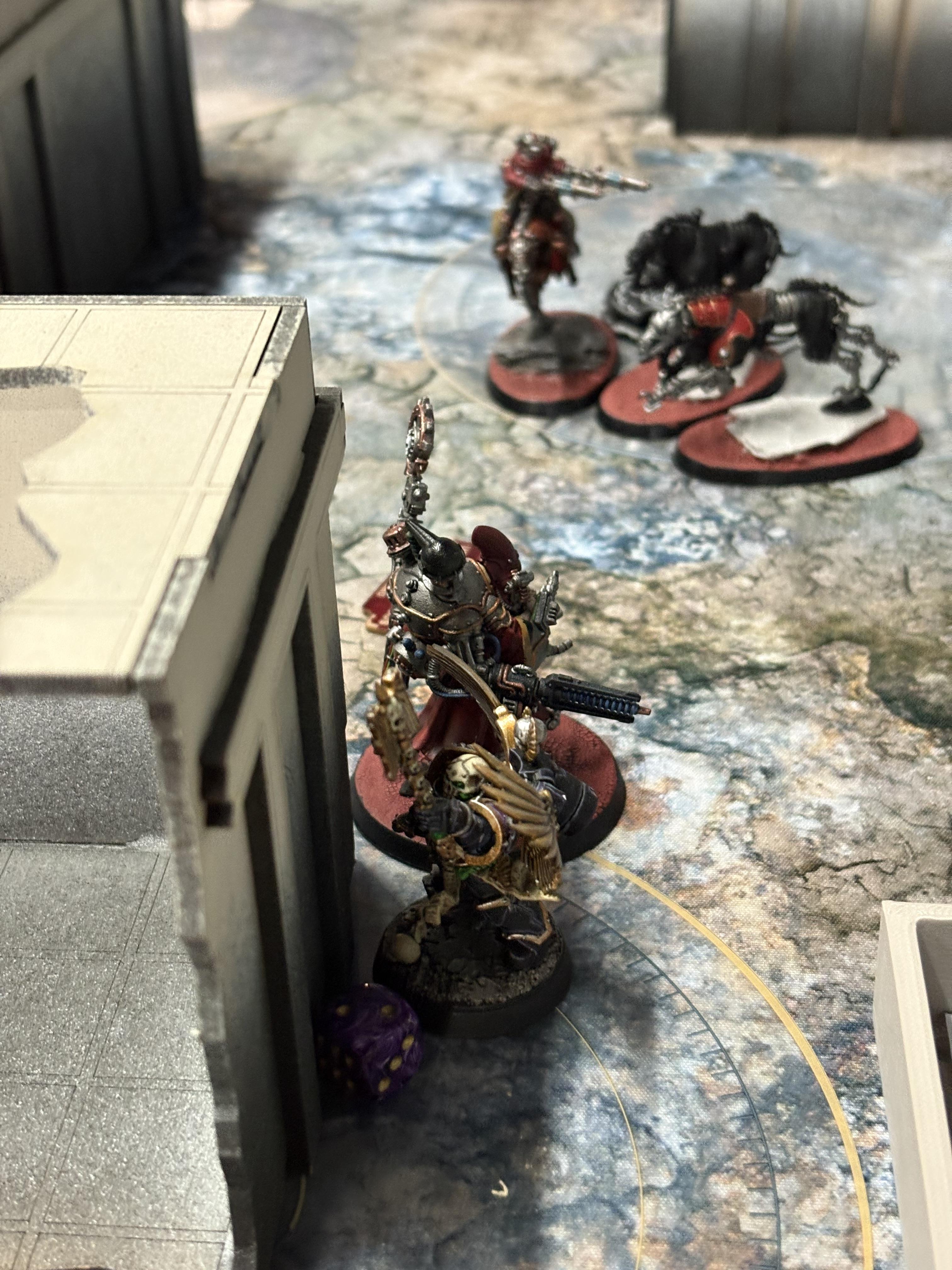 Chaplain Germanus of the Void Panthers smites the treacherous Adeptus Mechanicum thralls 