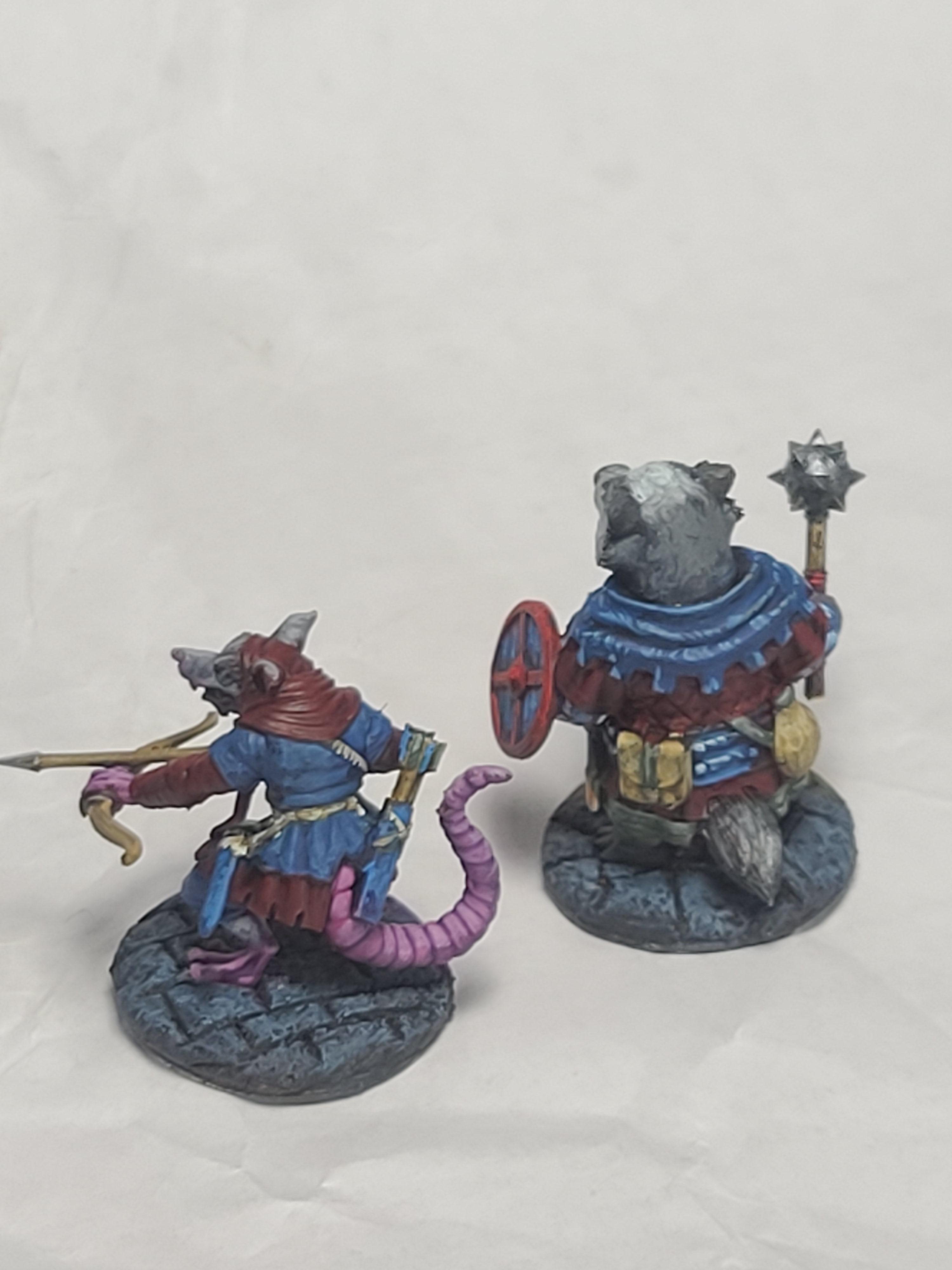 3d Print, Animal Adventurers, Badger, Dungeons And Dragons, Furry, Goonmaster Games, Rat, Unknown Printer