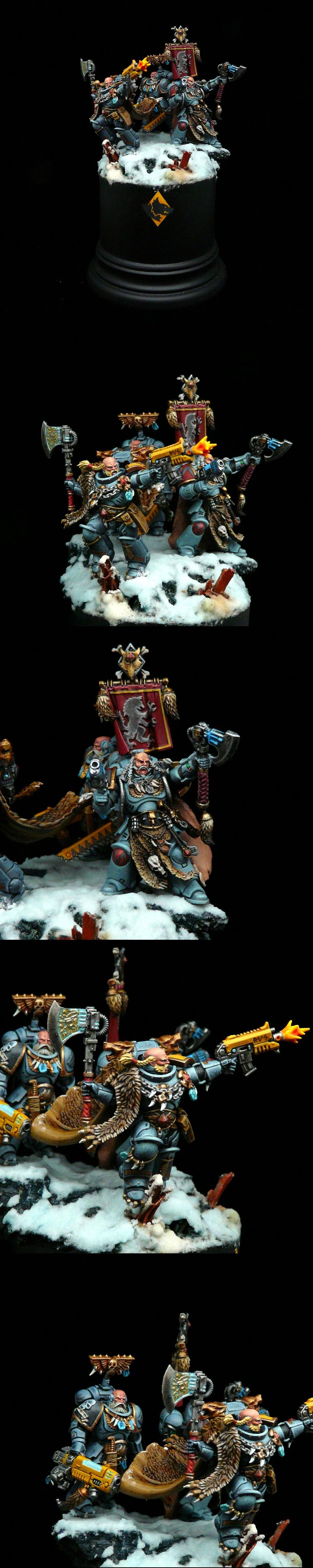 Adeptus Astartes, Kitbash, Long Fangs, Primaris, Rune Priest, Space Marines, Space Wolves, Vlka Fenryka