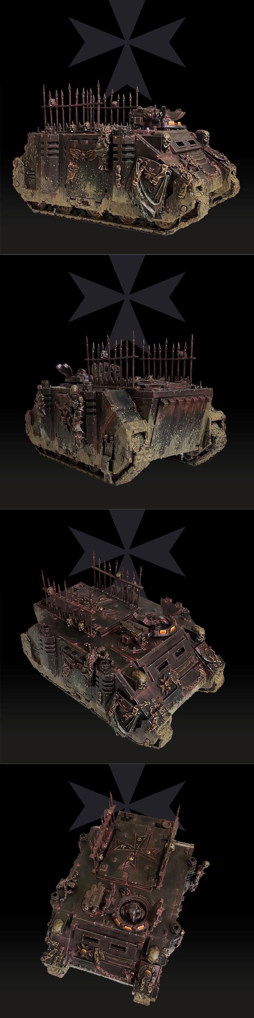 Black Templars, Grimdark, Rhino, Space Marines, Stahlfried, Warhammer 40,000