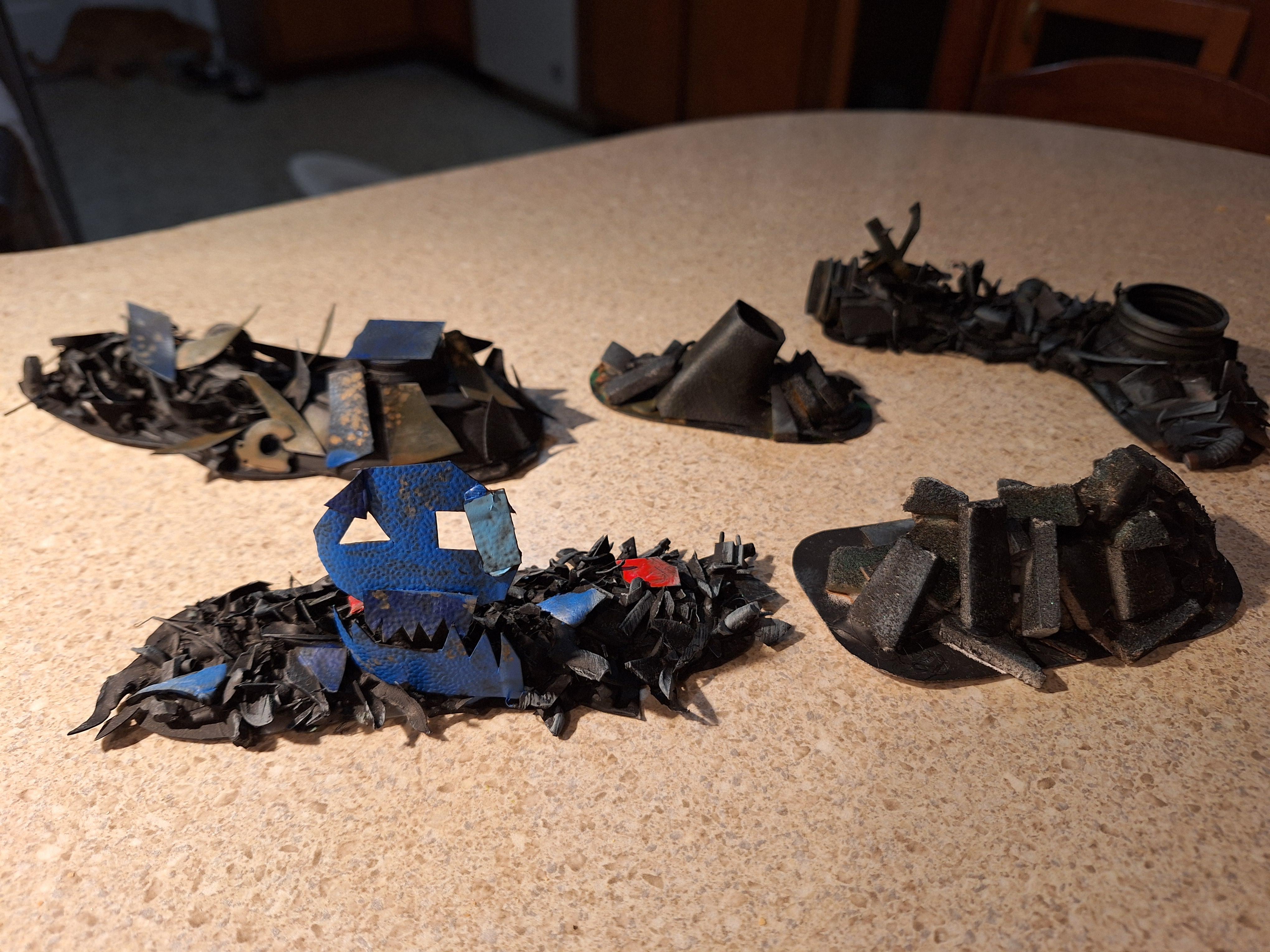 Terrain, Wargame, Ork junk barricades 