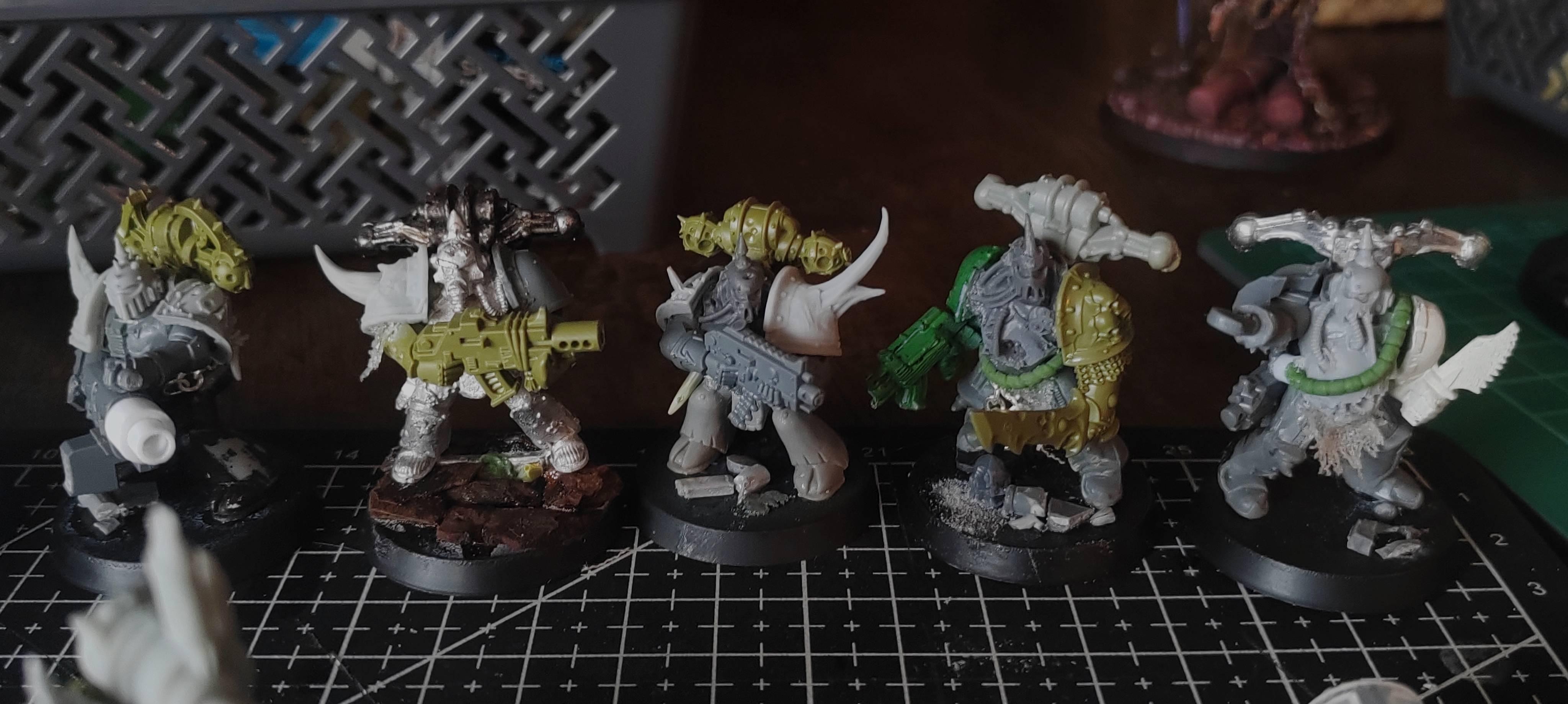 WIP Plague Marine kitbashes