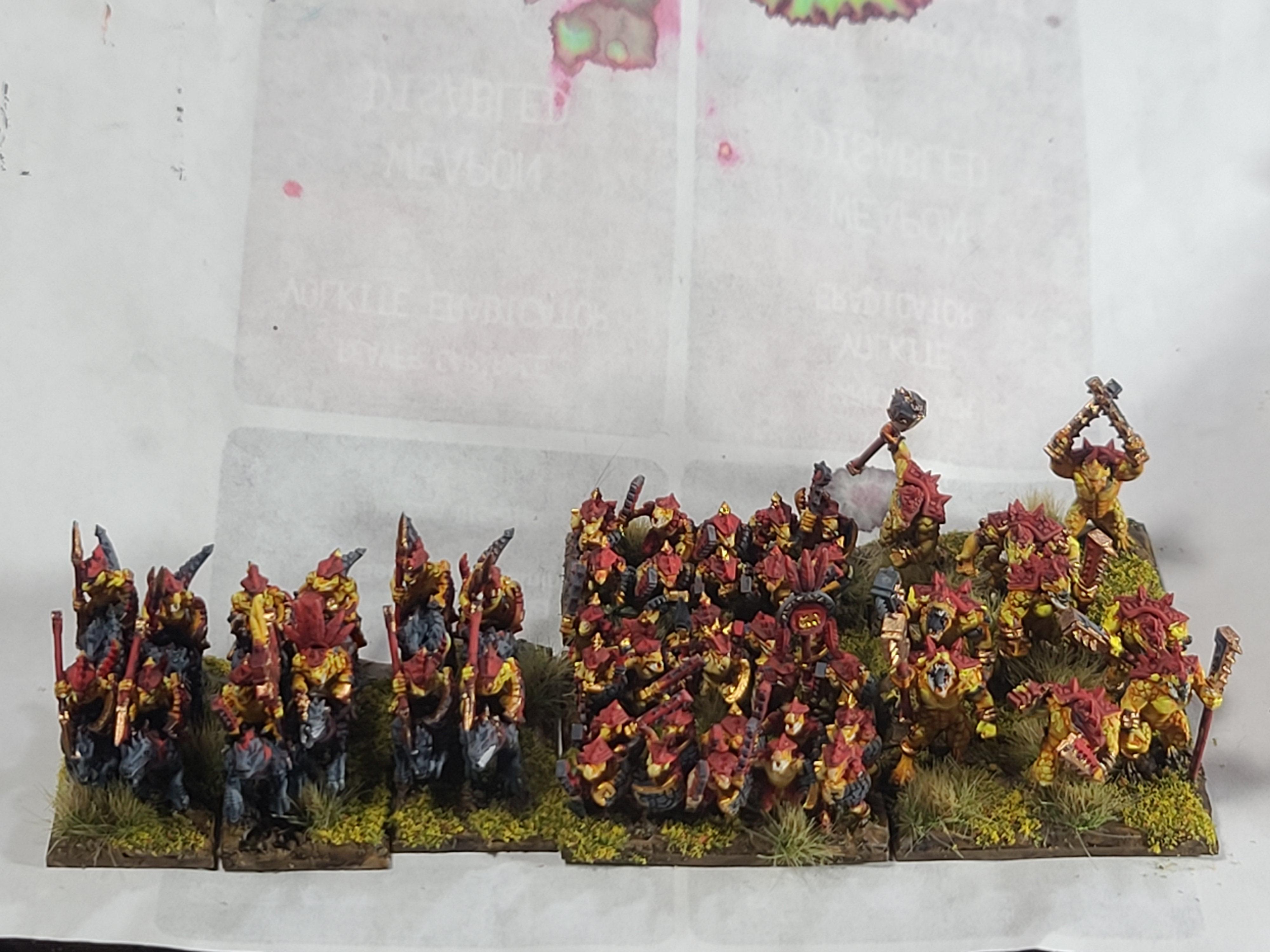 10mm, Cold Ones, Excellent Miniatures, Forest Dragon Designs, Kroxigors, Lizardmen, Marvelous Minipaints, Saurus, Warmaster