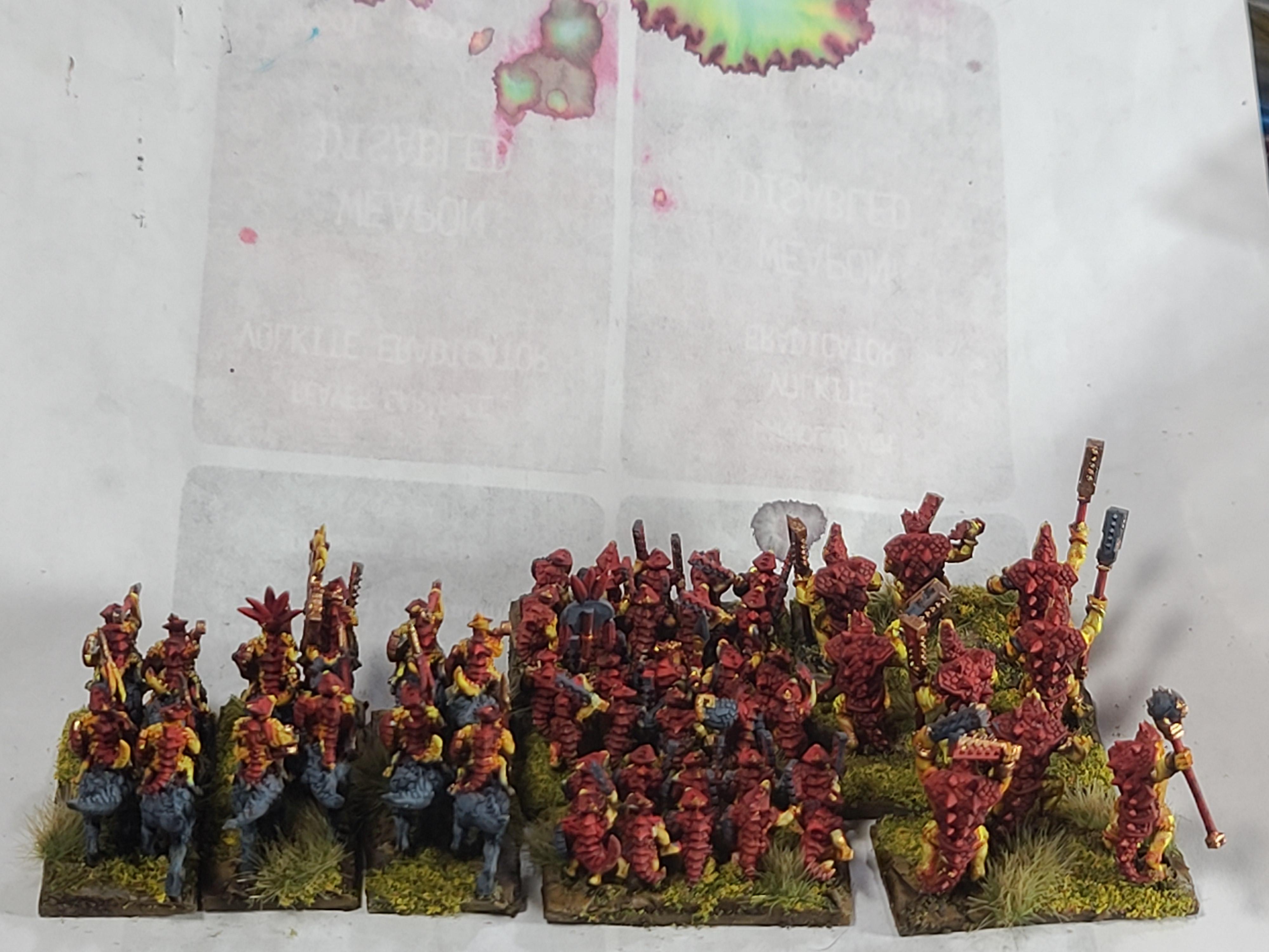 10mm, Cold Ones, Excellent Miniatures, Forest Dragon Designs, Kroxigors, Lizardmen, Marvelous Minipaints, Saurus, Warmaster