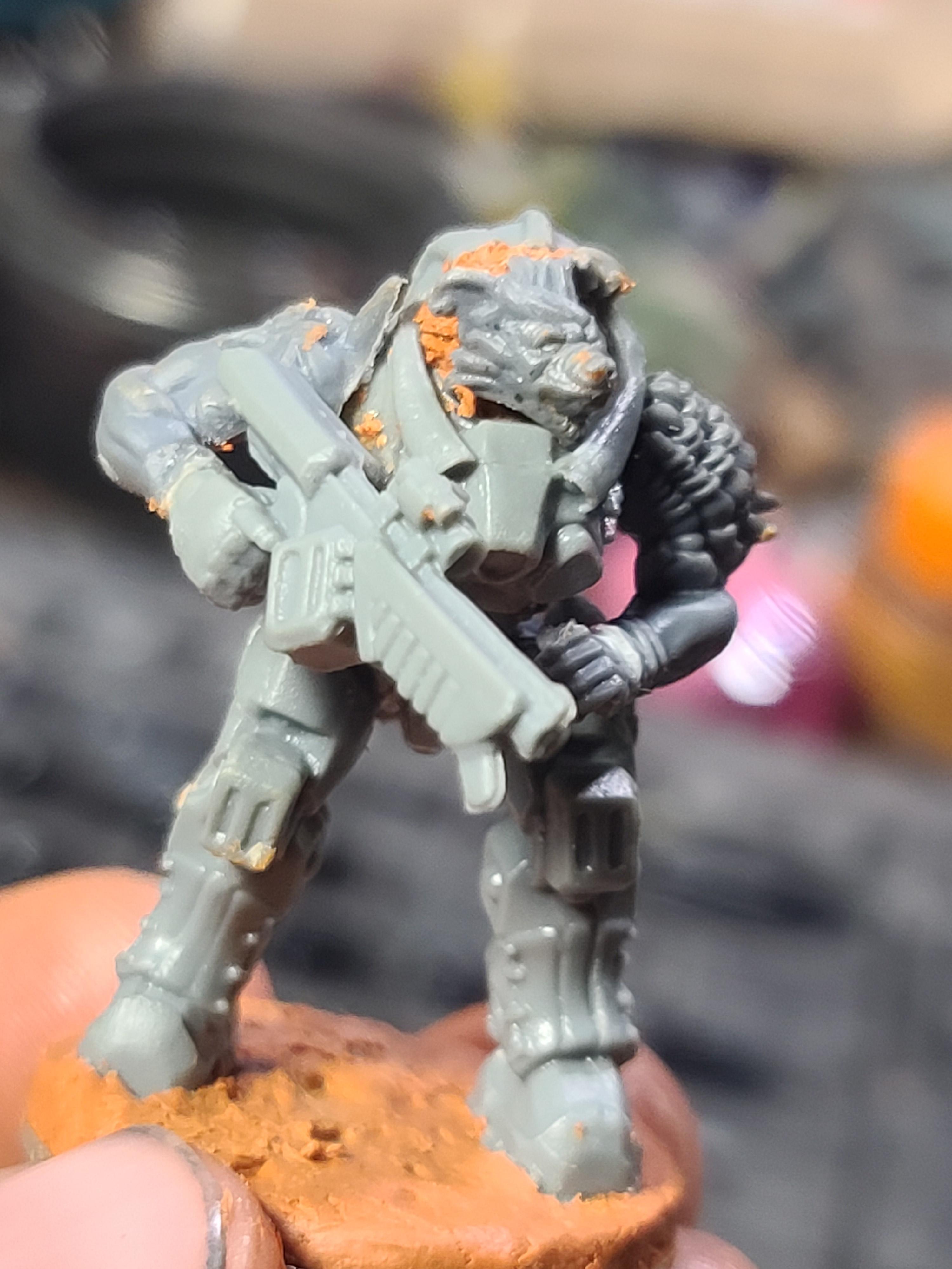 Frostgrave, Gnoll, Kitbash, Machine Armor, Mountain Orc, New Antioch -ish, Power Armor, Reaper Miniatures, Shieldwolf Miniatures, Trench Crusade
