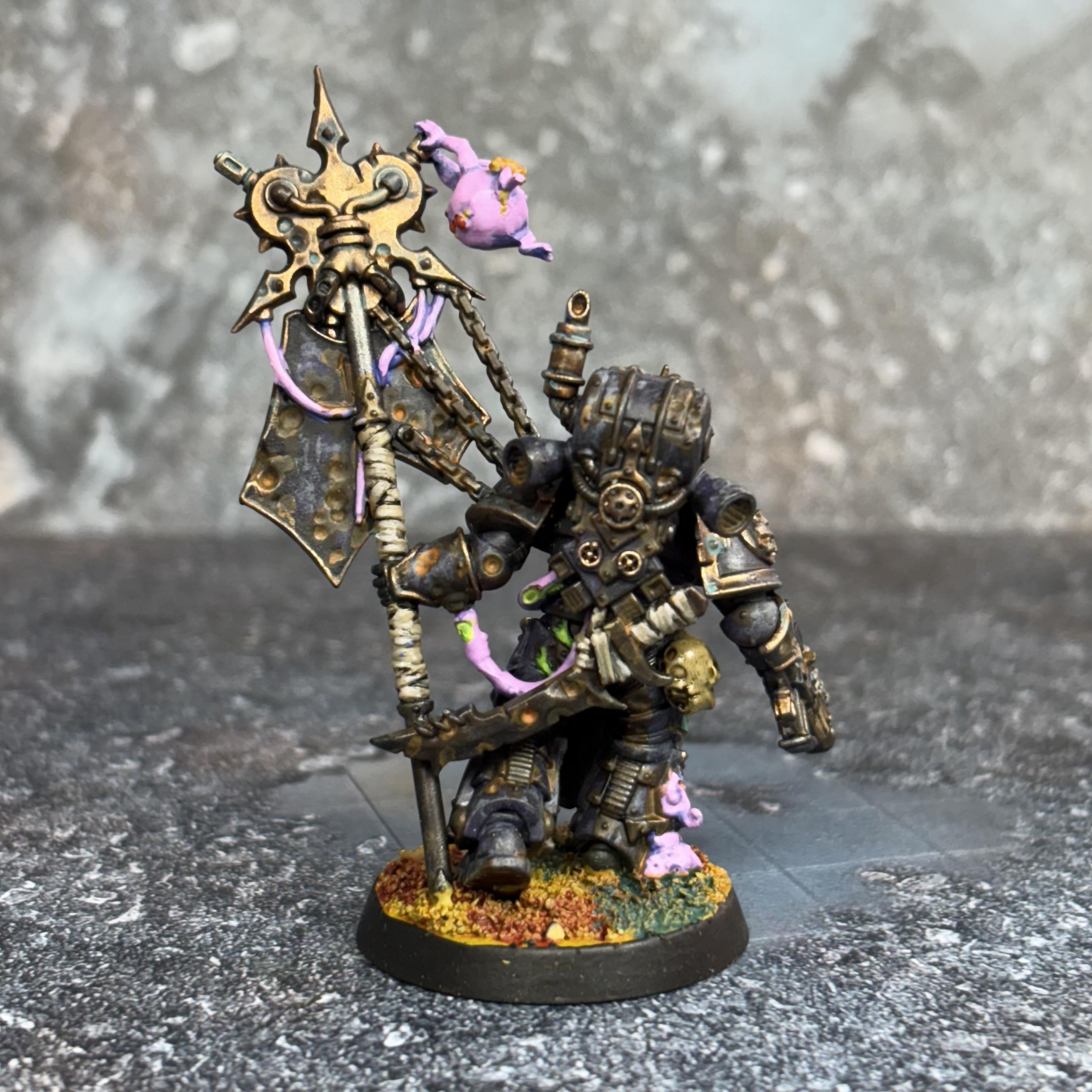Chaos Space Marines, Death Guard, Icon Bearer, Plague Marines, Space Marines, Warhammer 40,000