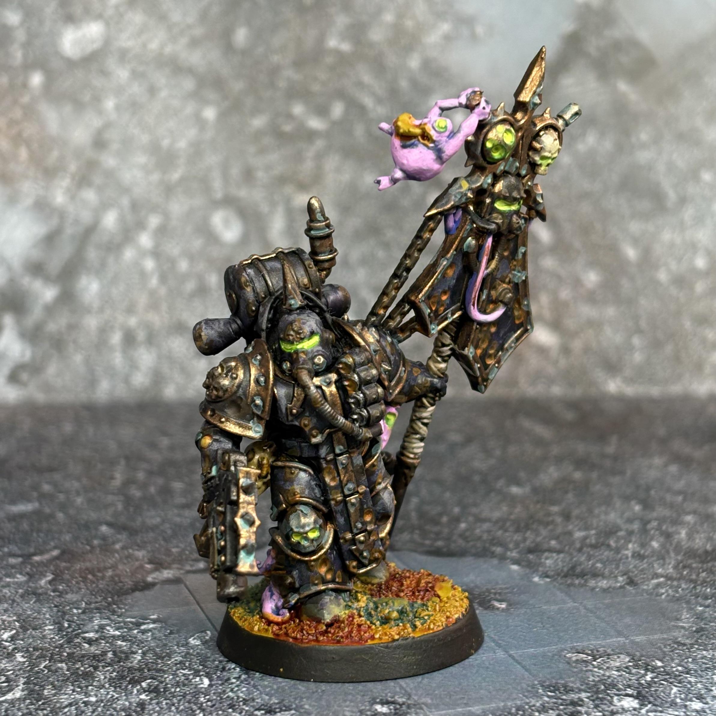 Chaos Space Marines, Death Guard, Icon Bearer, Plague Marines, Space Marines, Warhammer 40,000