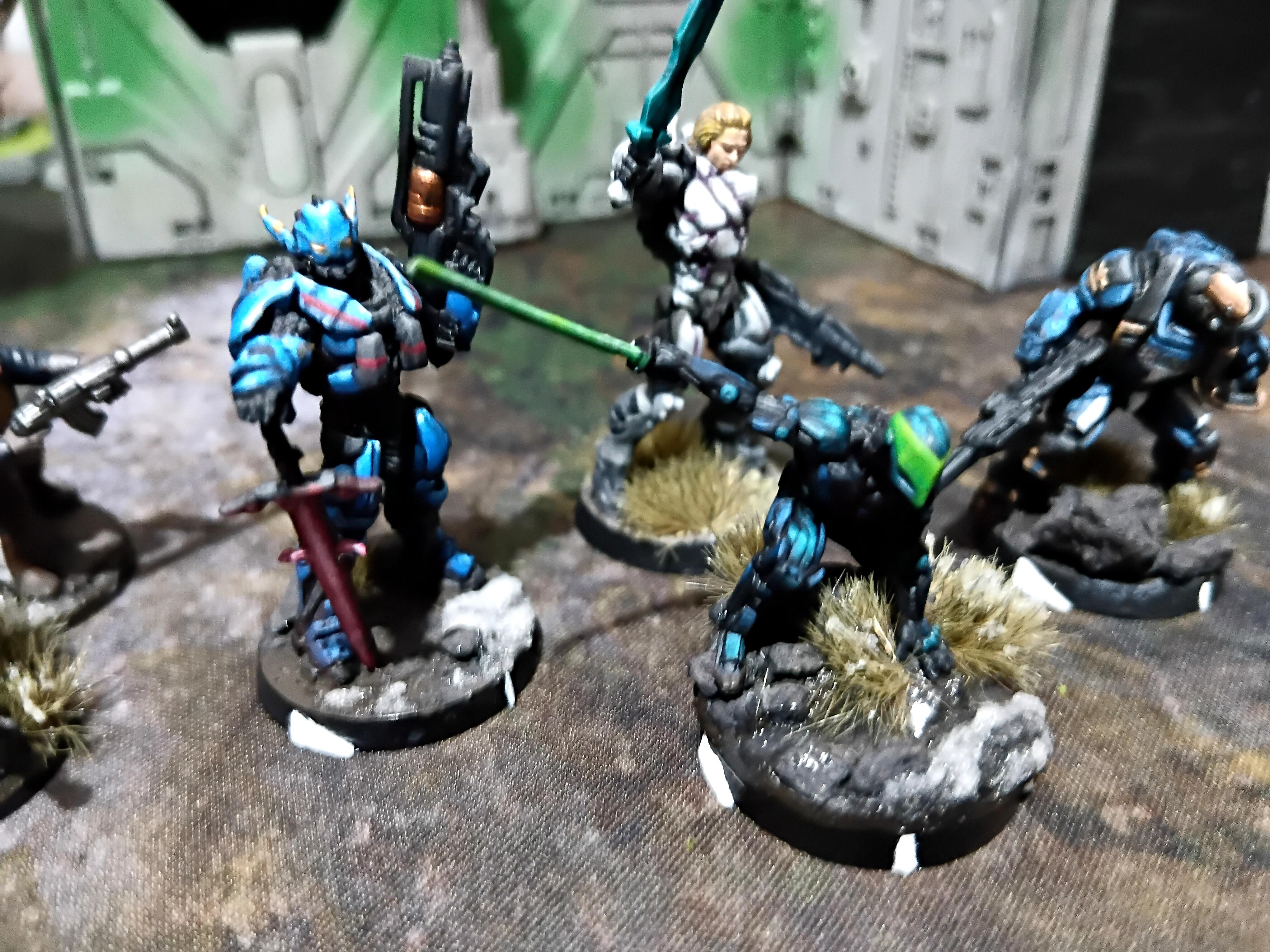 Assassin, Azakir Halgriv, Battle Report, Corvus Belli, Deadzone, Firefight, Five Of Seven Samurai, Fun, Game, Grimdark Future, Infinity, Mantic, Militia, Mini, Sci Fi, Science Fiction, Skirmish, Terrain, Trees, Unit 17