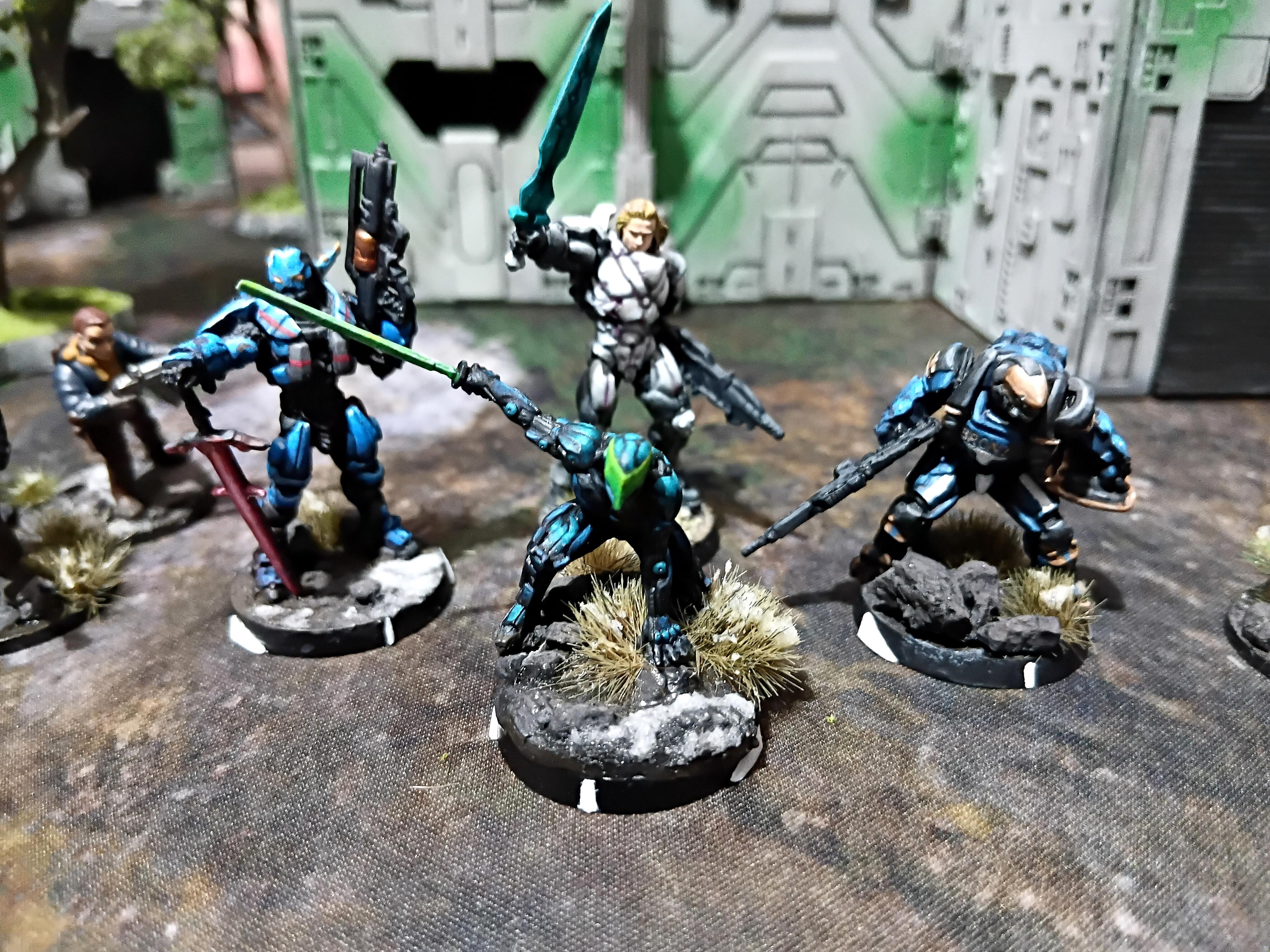 Assassin, Azakir Halgriv, Battle Report, Corvus Belli, Deadzone, Firefight, Five Of Seven Samurai, Fun, Game, Grimdark Future, Infinity, Mantic, Militia, Mini, Sci Fi, Science Fiction, Skirmish, Terrain, Trees, Unit 17