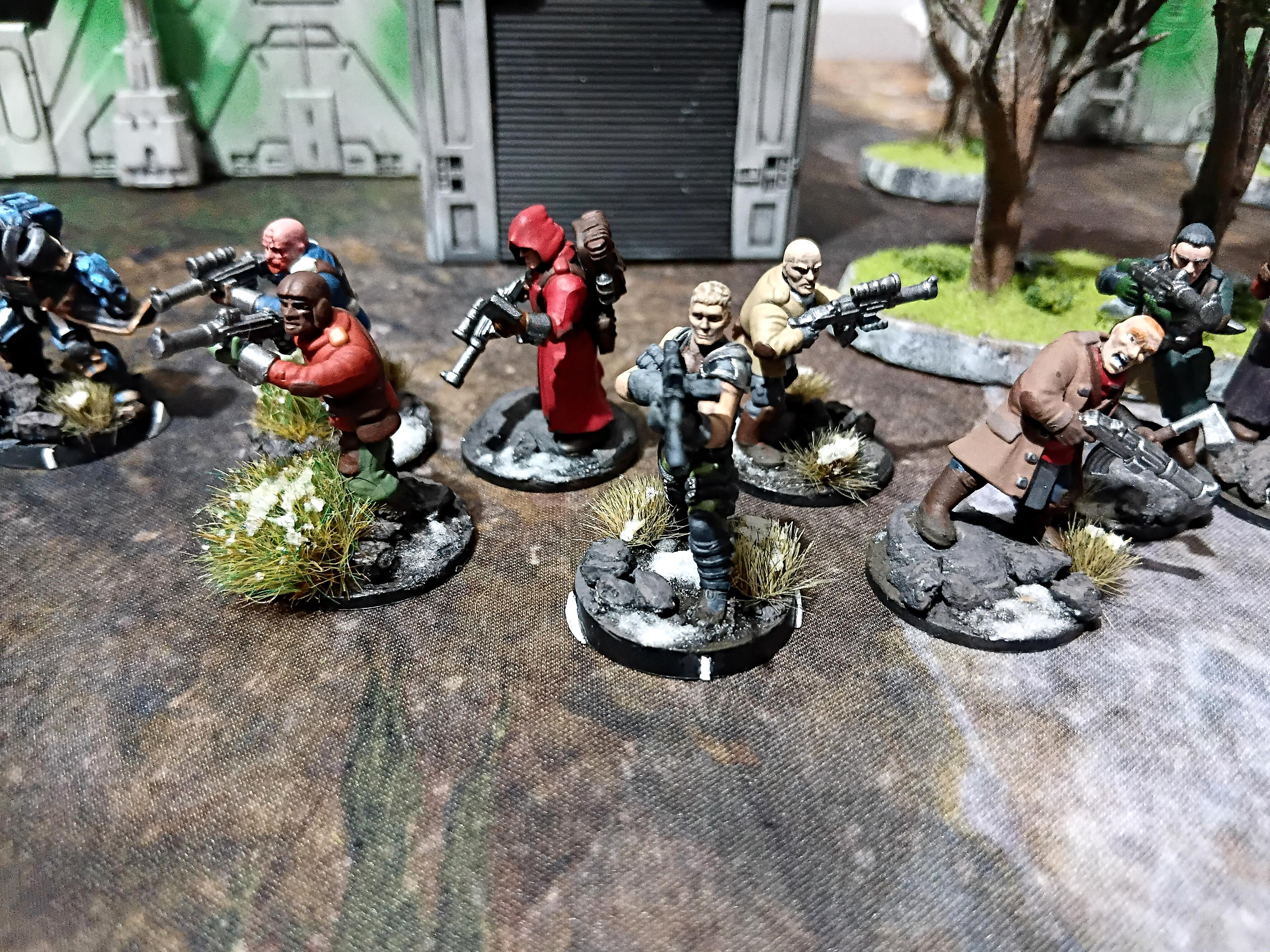 Assassin, Azakir Halgriv, Battle Report, Corvus Belli, Deadzone, Firefight, Five Of Seven Samurai, Fun, Game, Grimdark Future, Infinity, Mantic, Militia, Mini, Sci Fi, Science Fiction, Skirmish, Terrain, Trees, Unit 17