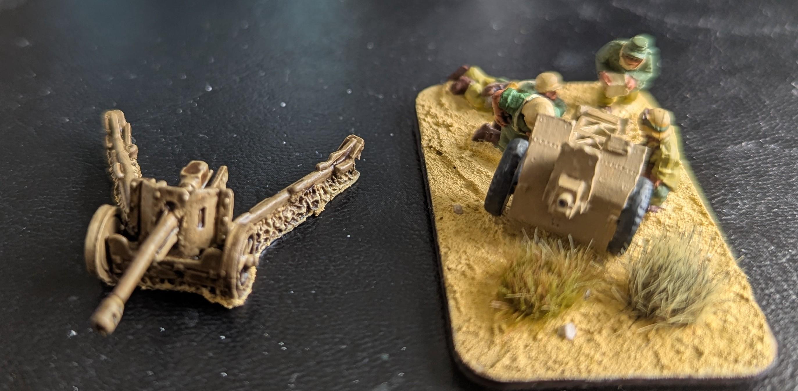 2025, Painted, Afrika Korps 7.5 cm infantry gun