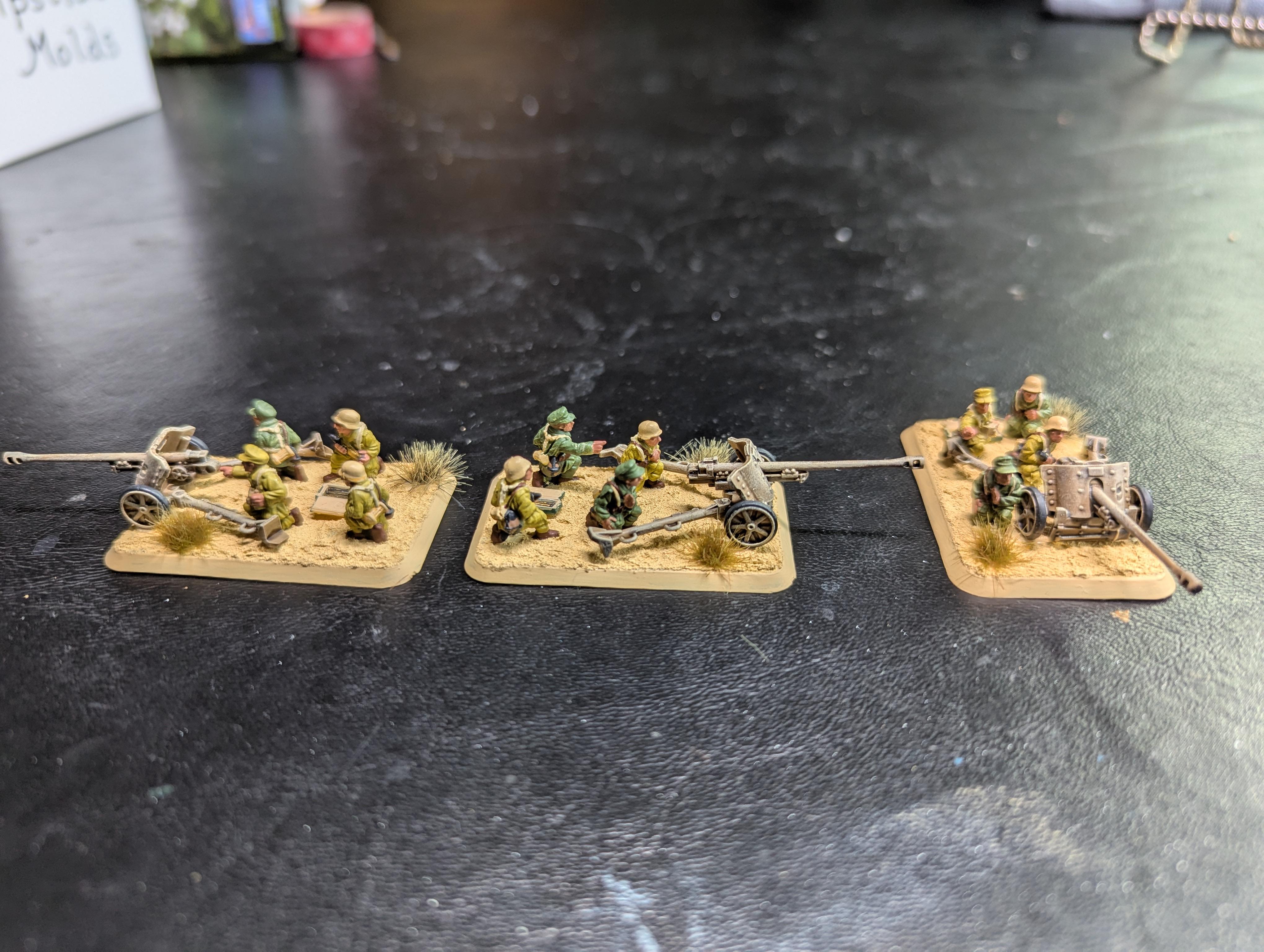 2025, Painted, Afrika Korps 5cm anti-tank guns