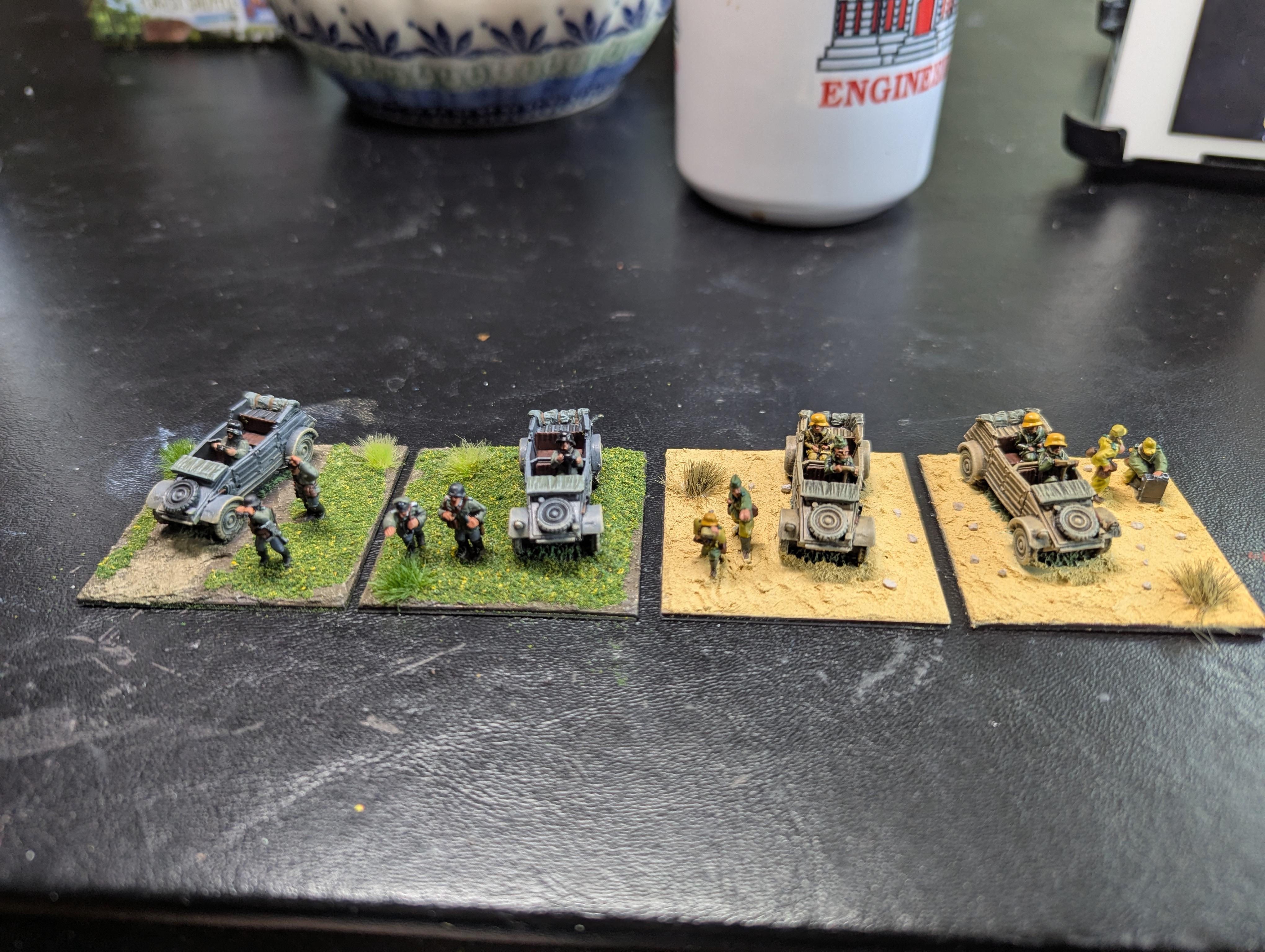 15mm, 2025, Afrika Korps, Blitzkrieg Commander Iv, Forged In Battle, Germans, Kubelwagen, Painted, World War 2