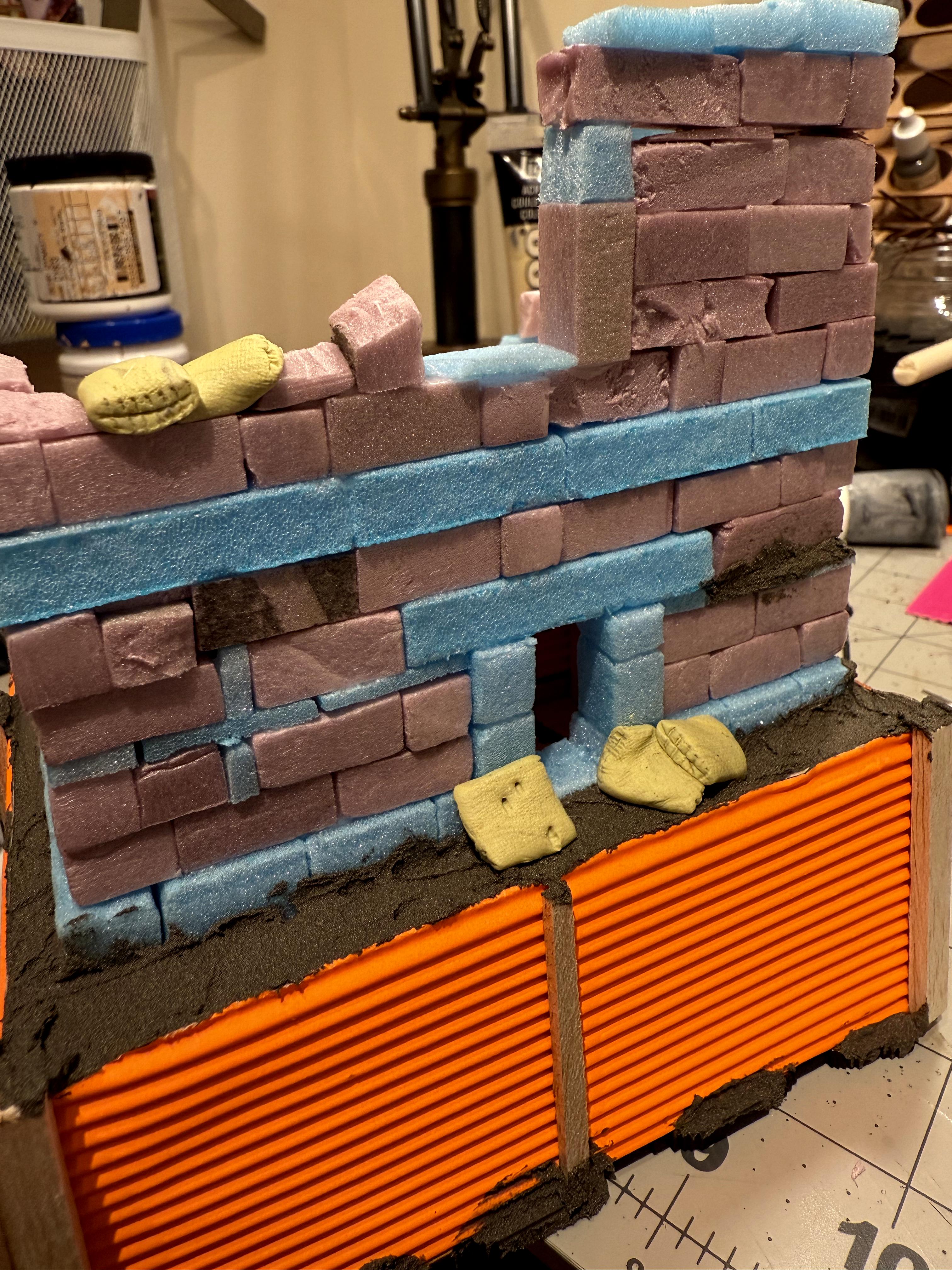 Milliput, Modular, Sandbags, Scratch Build, Sculpting, Terrain, Trench Crusade, Trench Warfare, Trenches