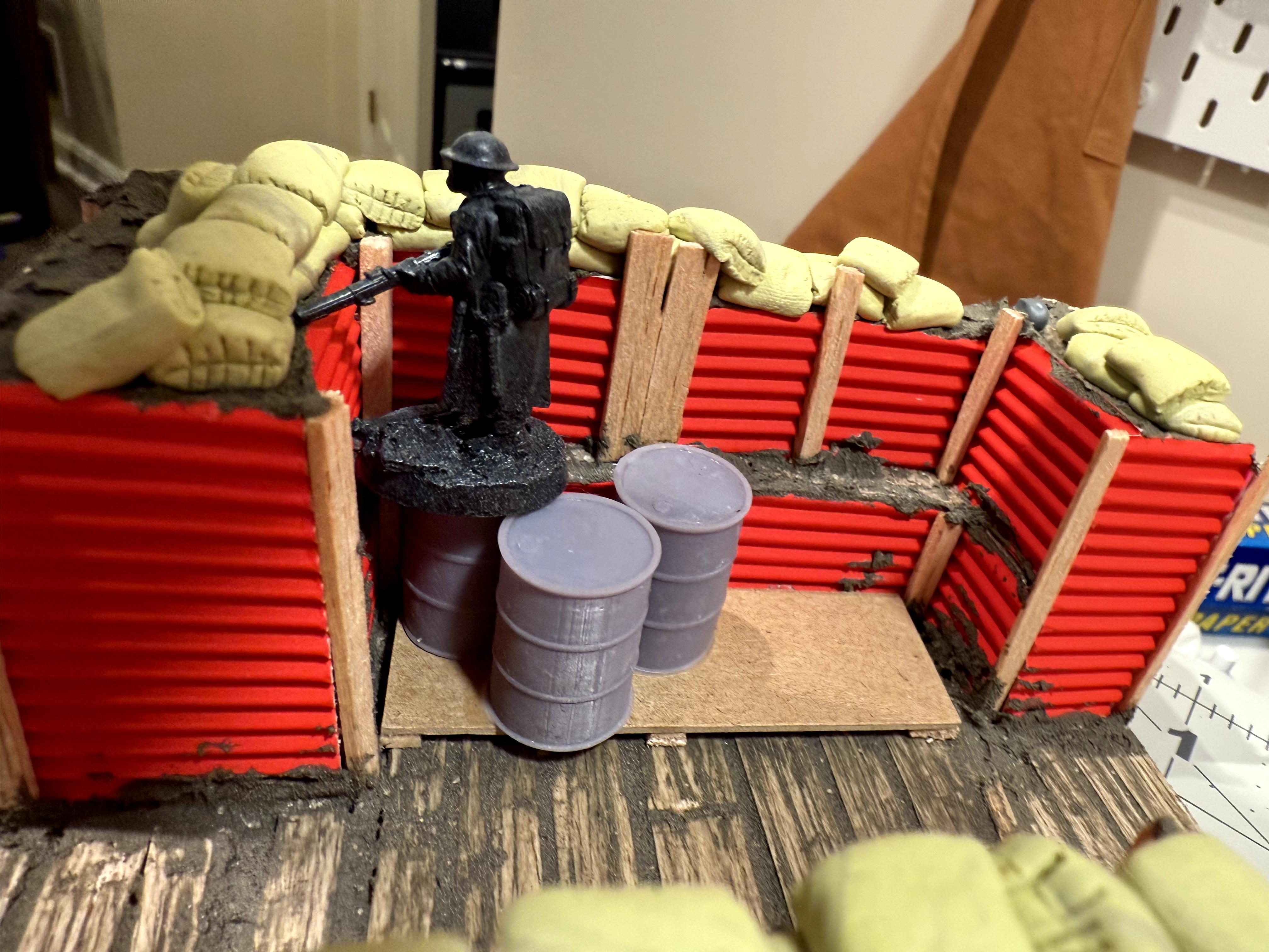Milliput, Modular, Sandbags, Scratch Build, Sculpting, Terrain, Trench Crusade, Trench Warfare, Trenches